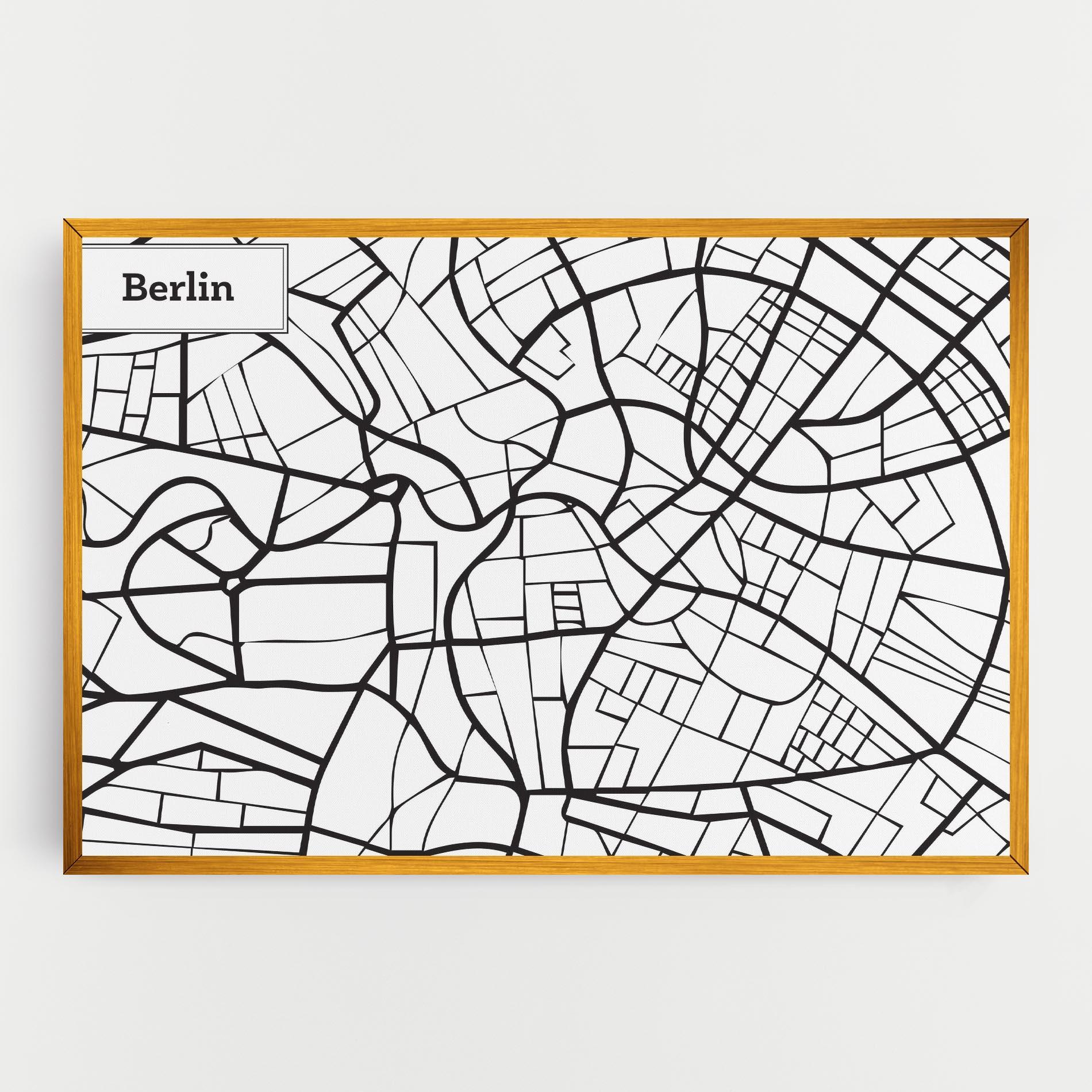 Vászonkép Berlin Map mockup 0