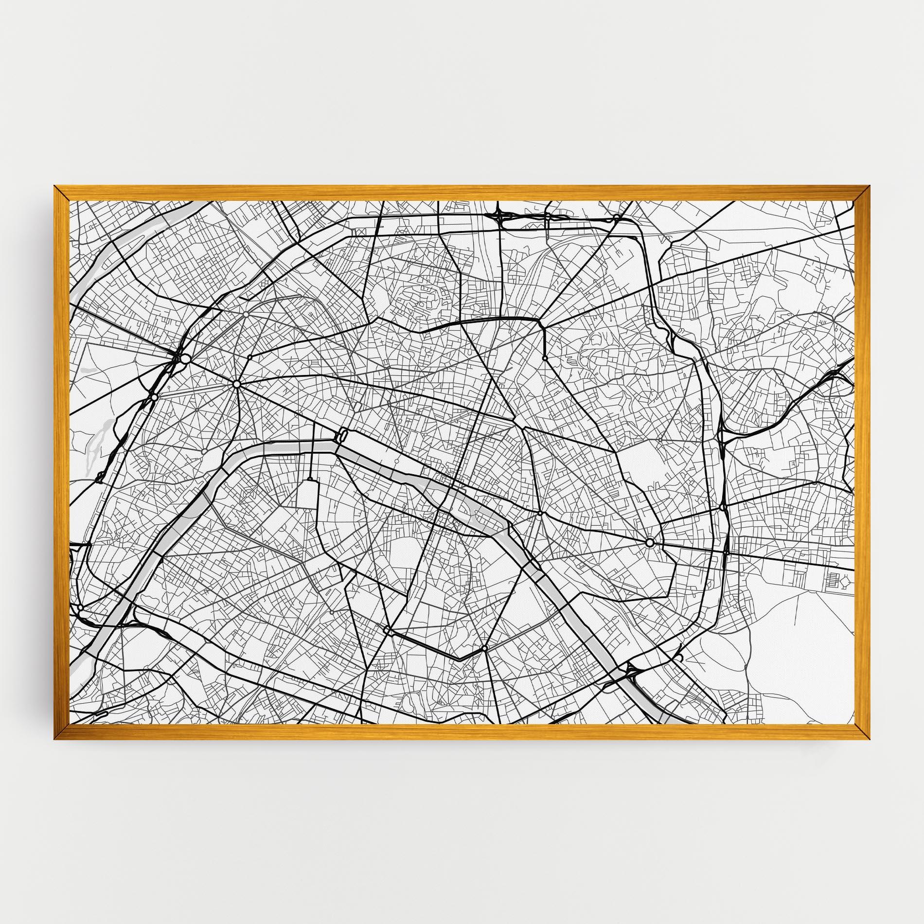 Vászonkép City Black Line mockup 0