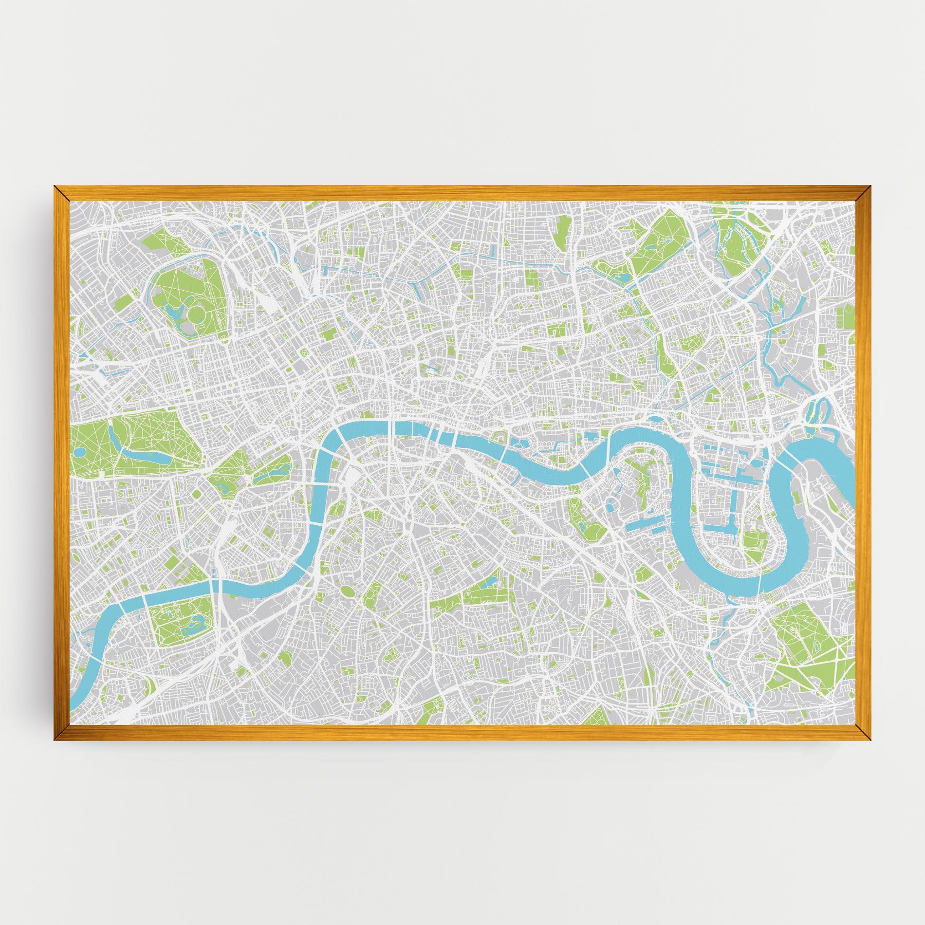 Vászonkép City Color Map mockup 0