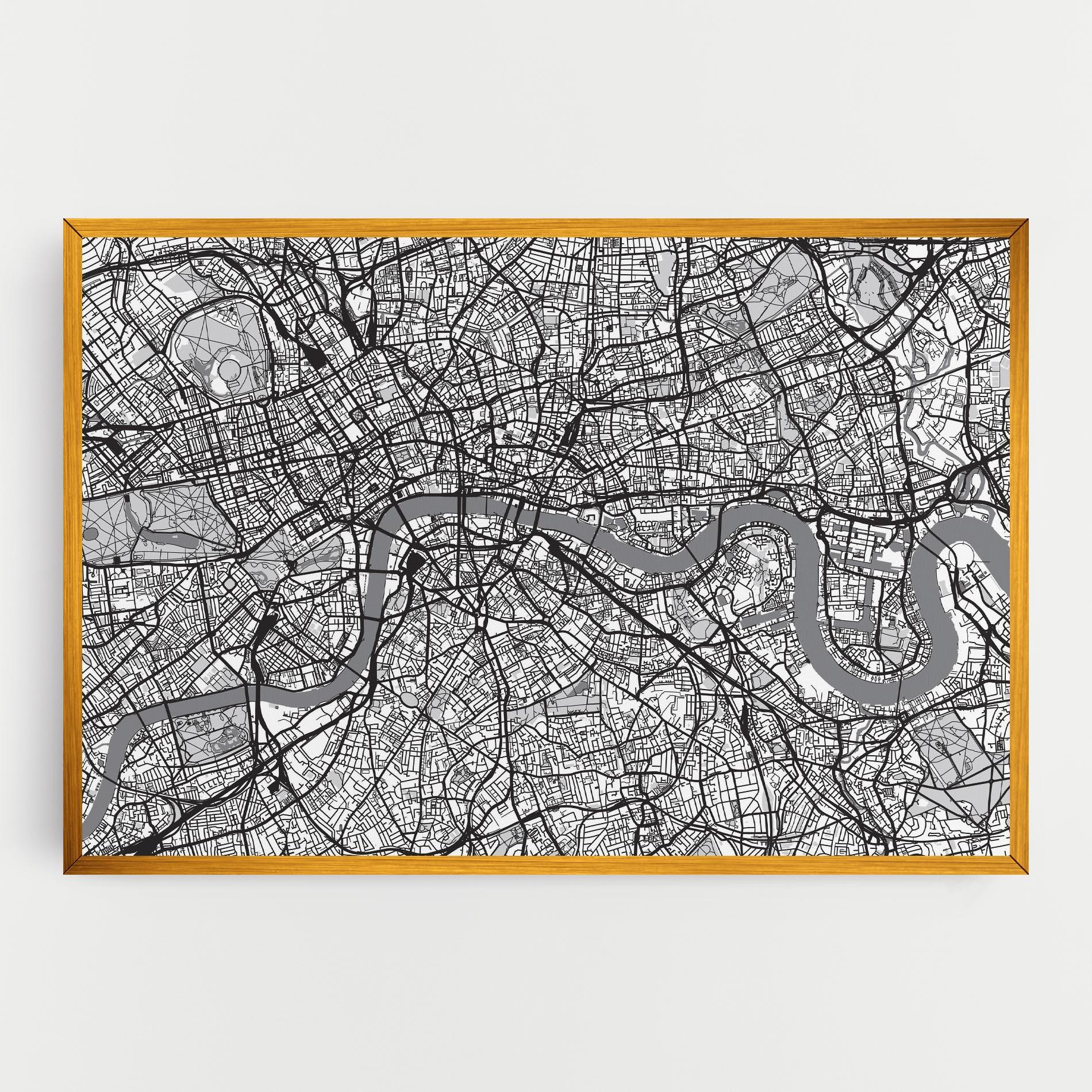 Vászonkép City Map mockup 0