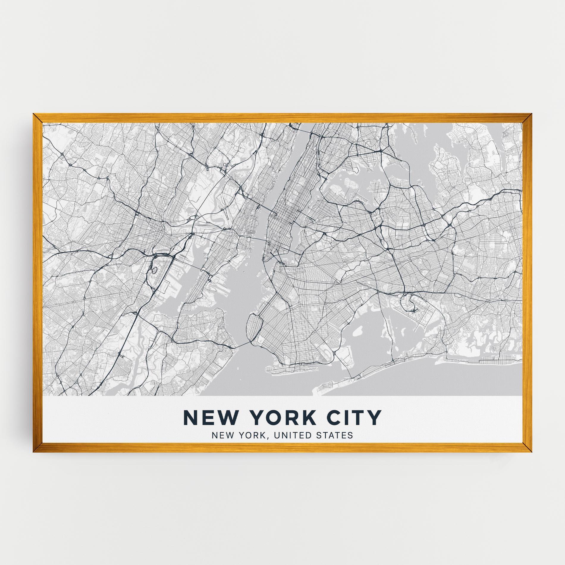 Vászonkép New York Map mockup 0