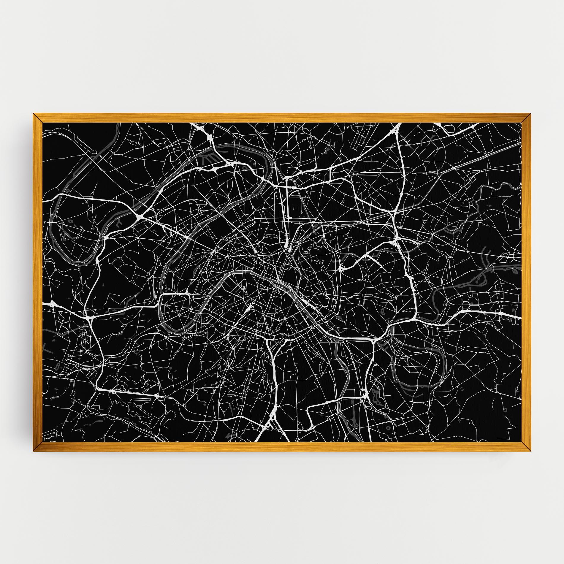 Vászonkép White Line City mockup 0