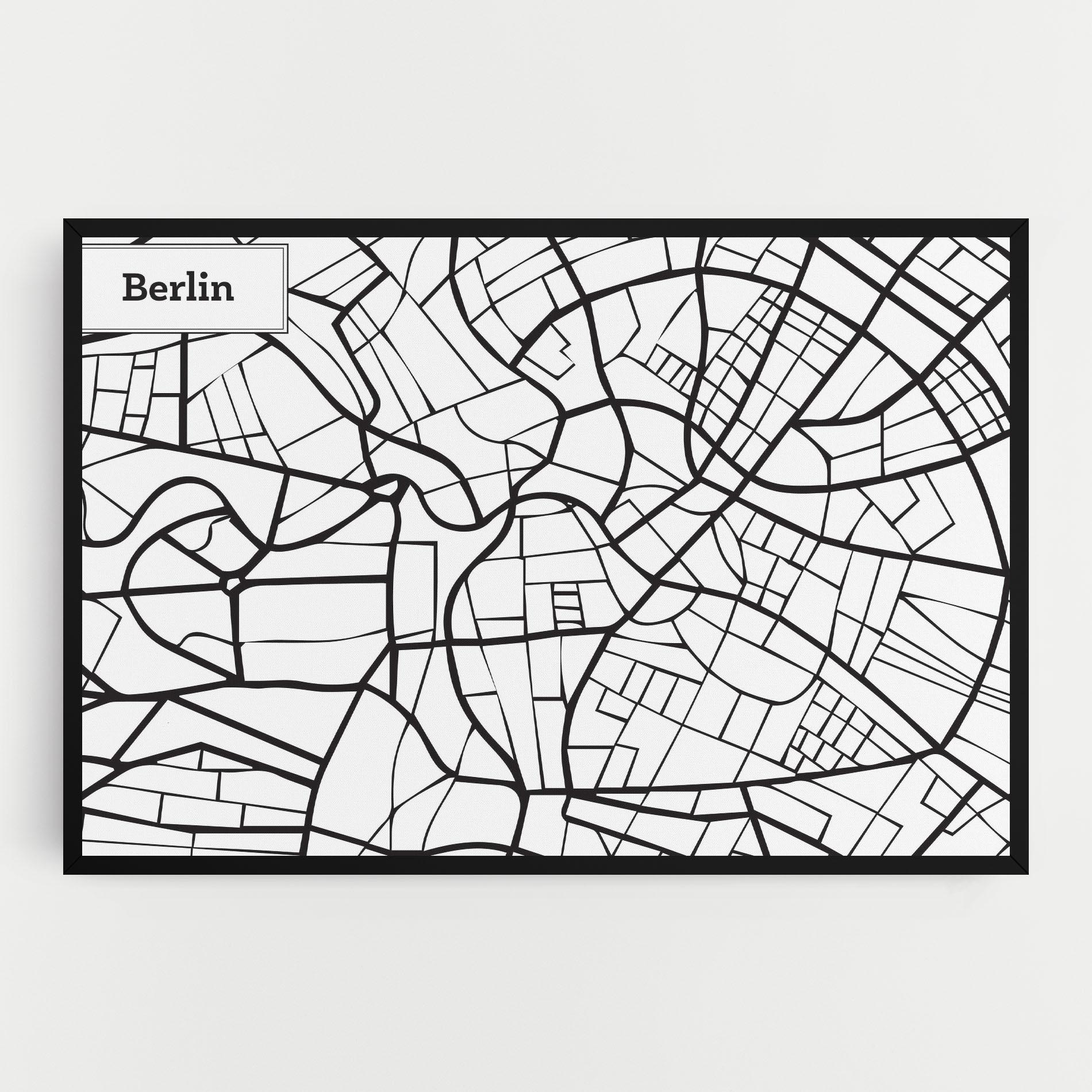 Vászonkép Berlin Map mockup 0