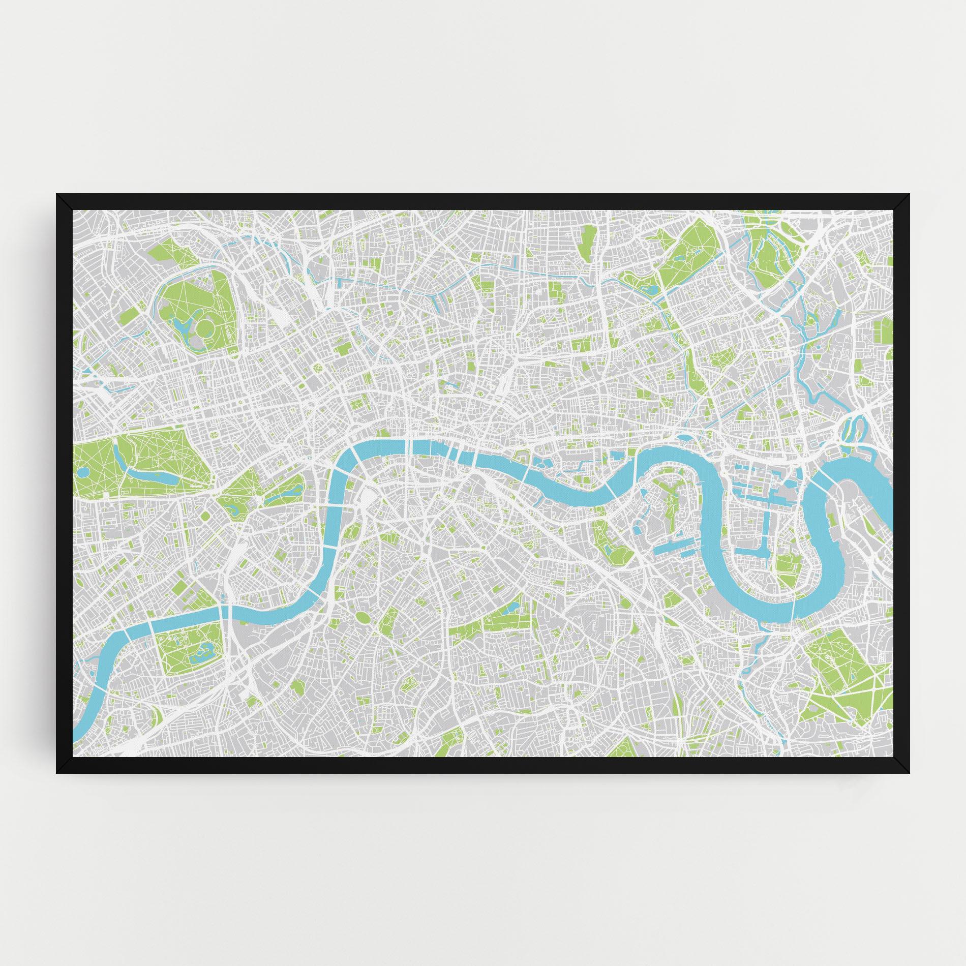 Vászonkép City Color Map mockup 0