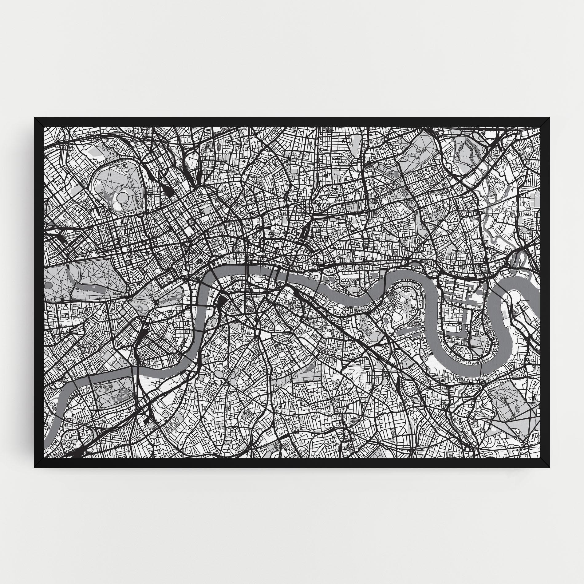 Vászonkép City Map mockup 0