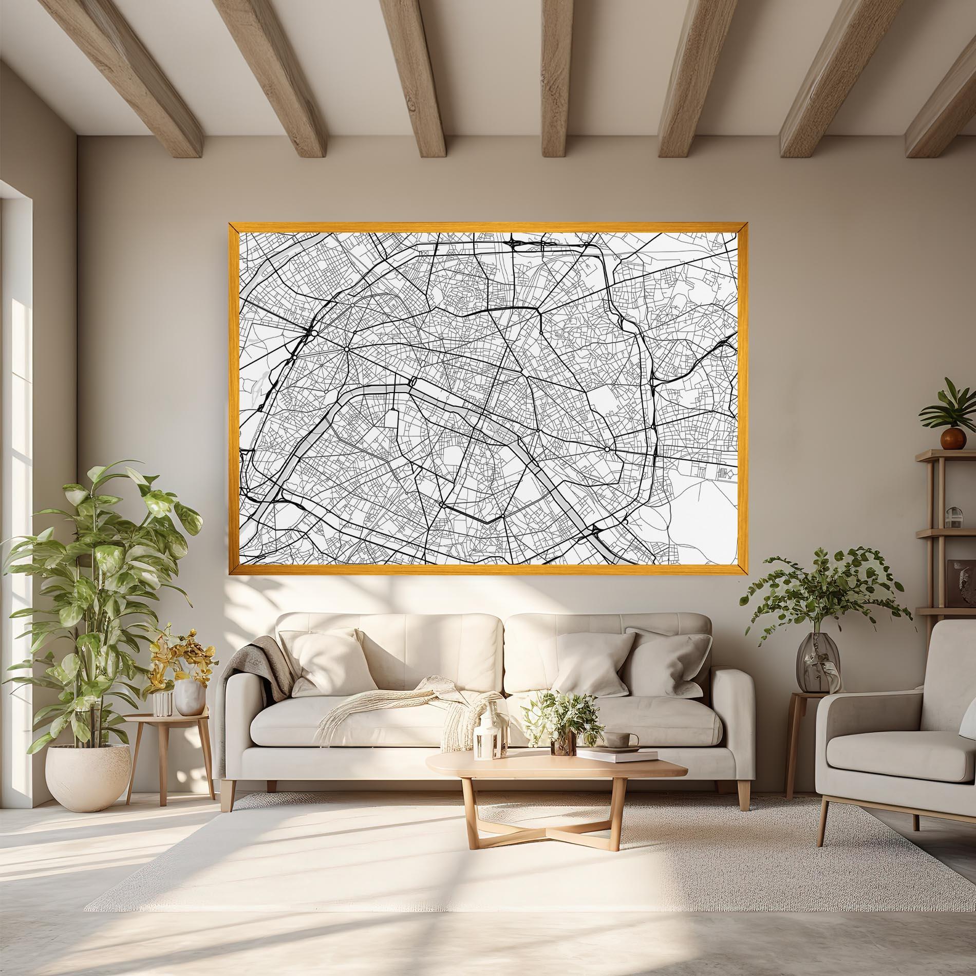 Vászonkép City Black Line mockup 6