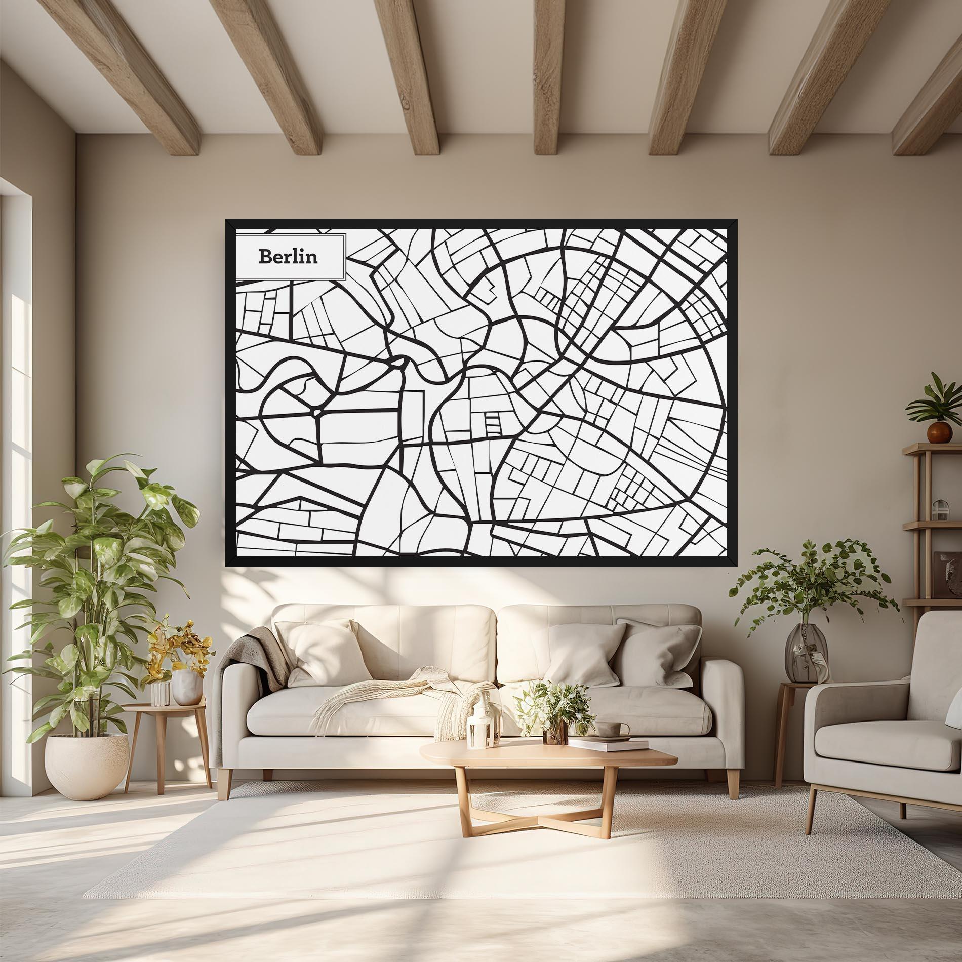 Vászonkép Berlin Map mockup 6