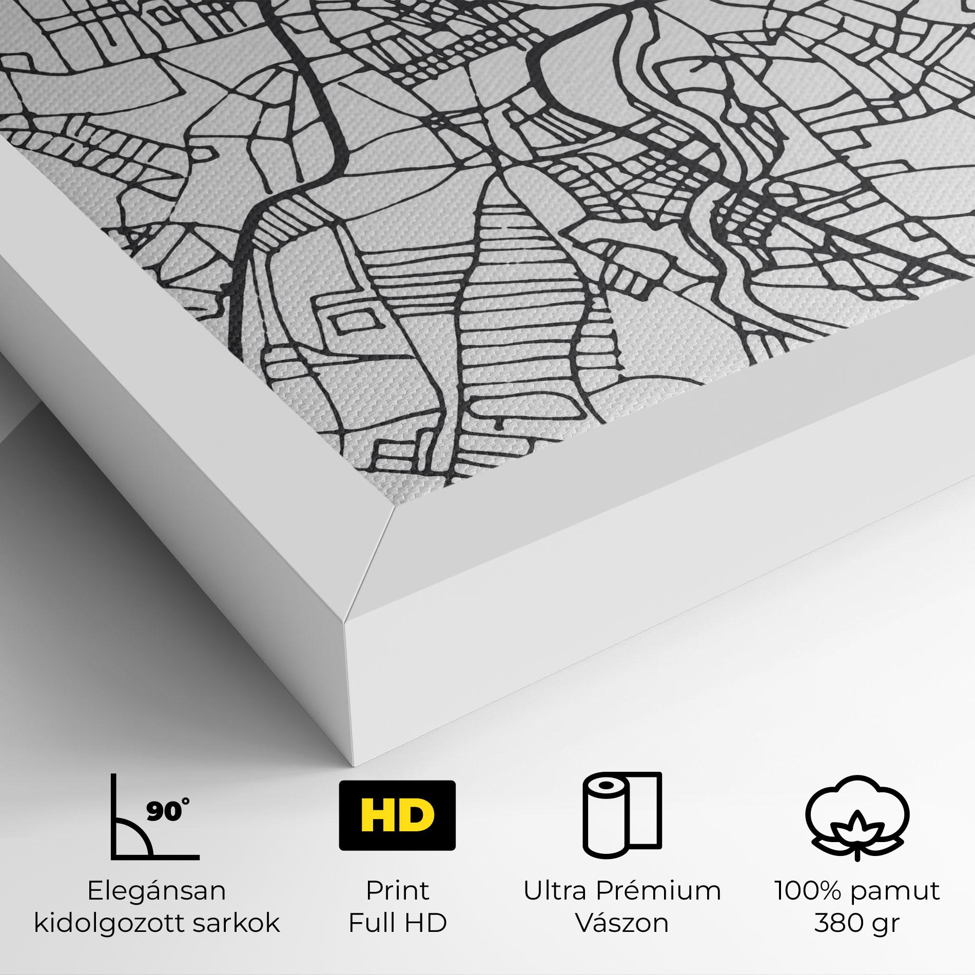 Vászonkép Belfast Map mockup 4