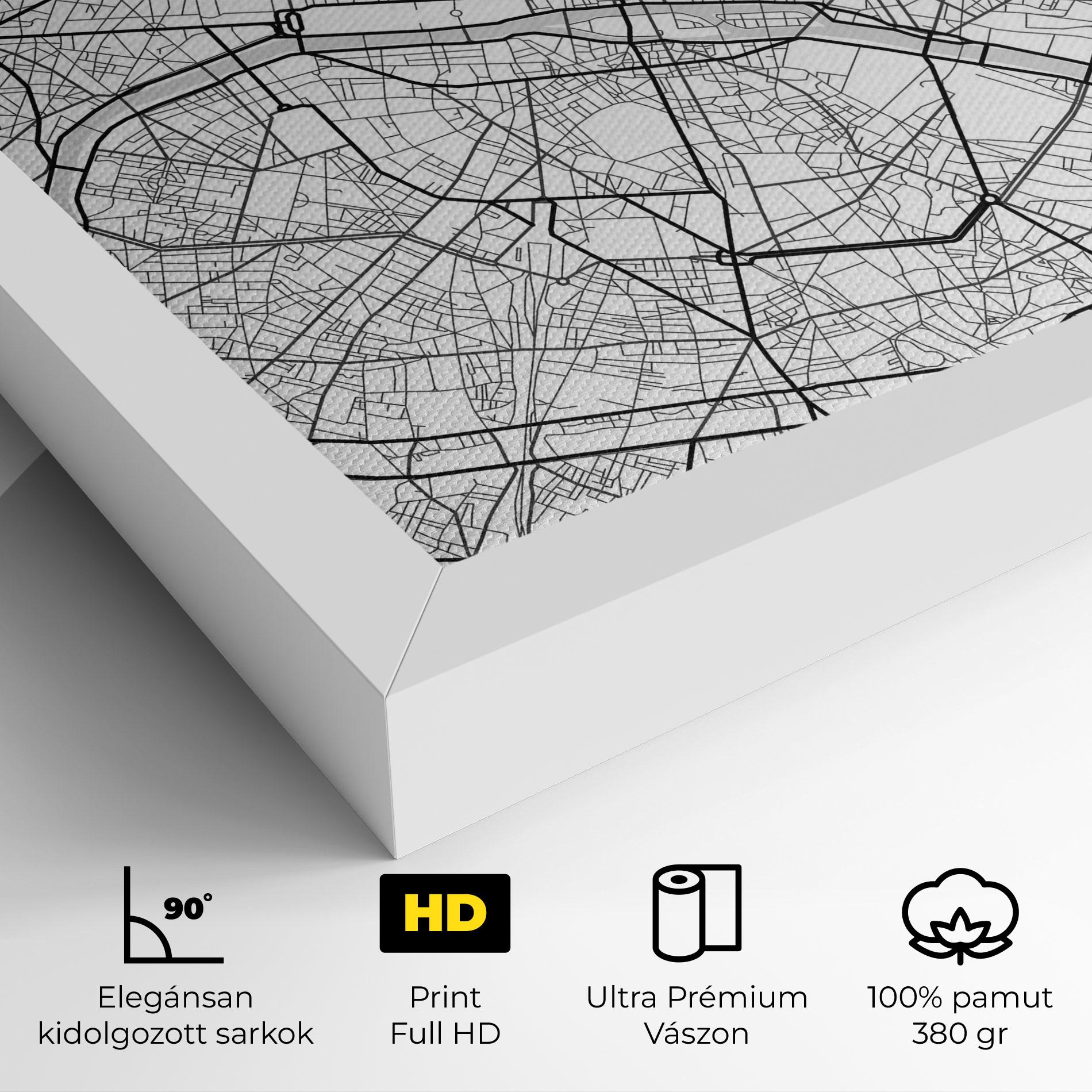 Vászonkép City Black Line mockup 4