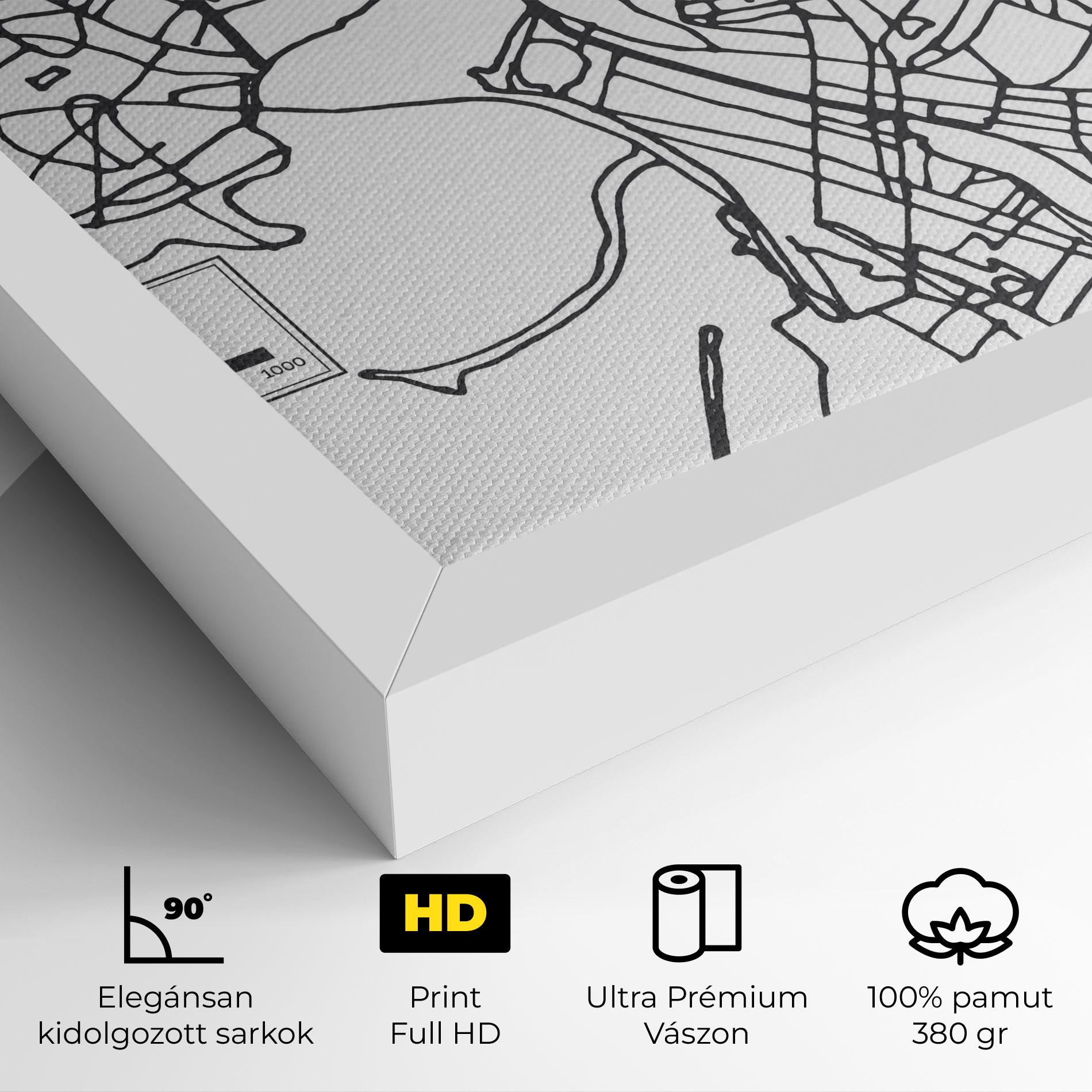 Vászonkép Kazan Map mockup 4