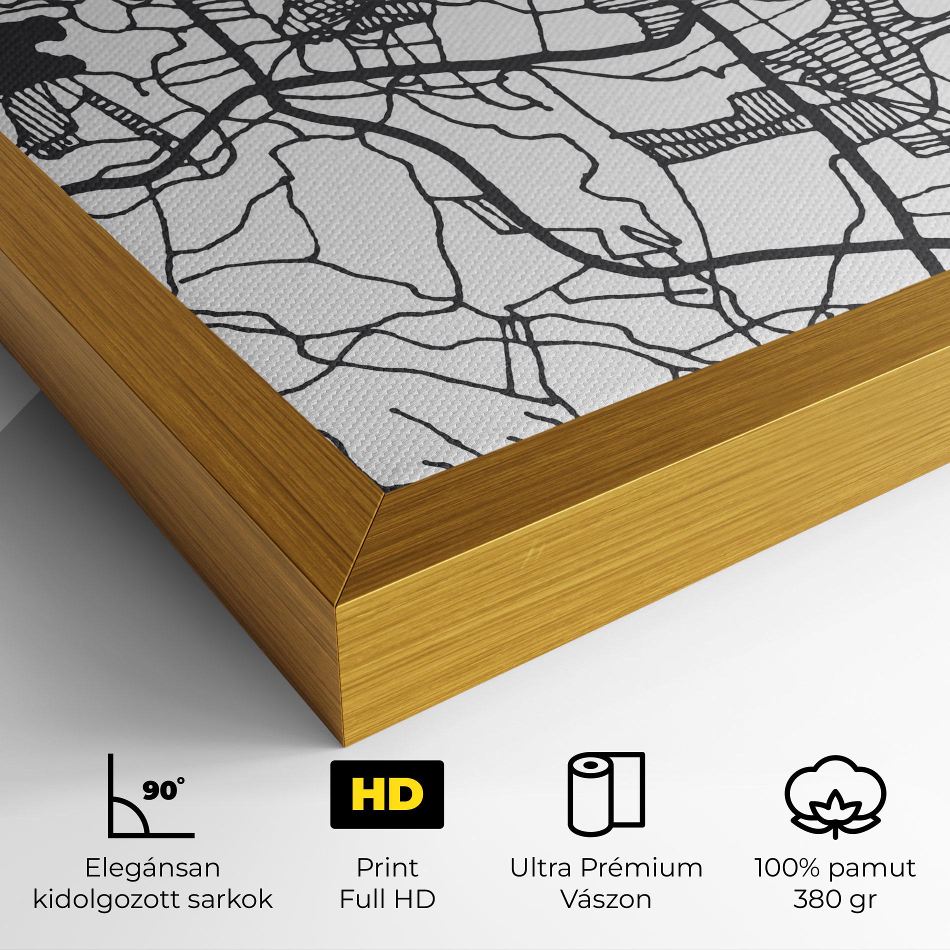 Vászonkép Tasikmalaya Map mockup 4