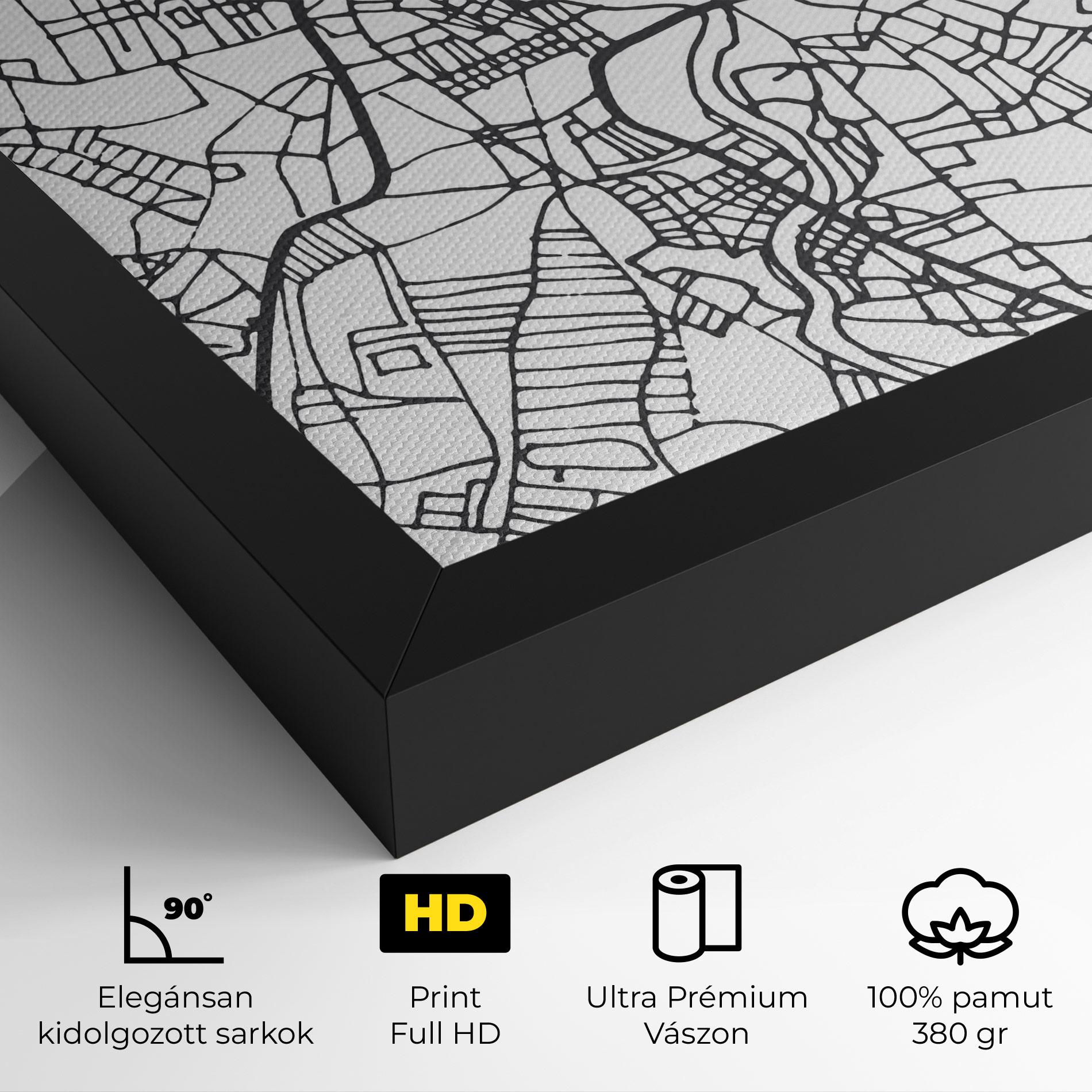 Vászonkép Belfast Map mockup 4