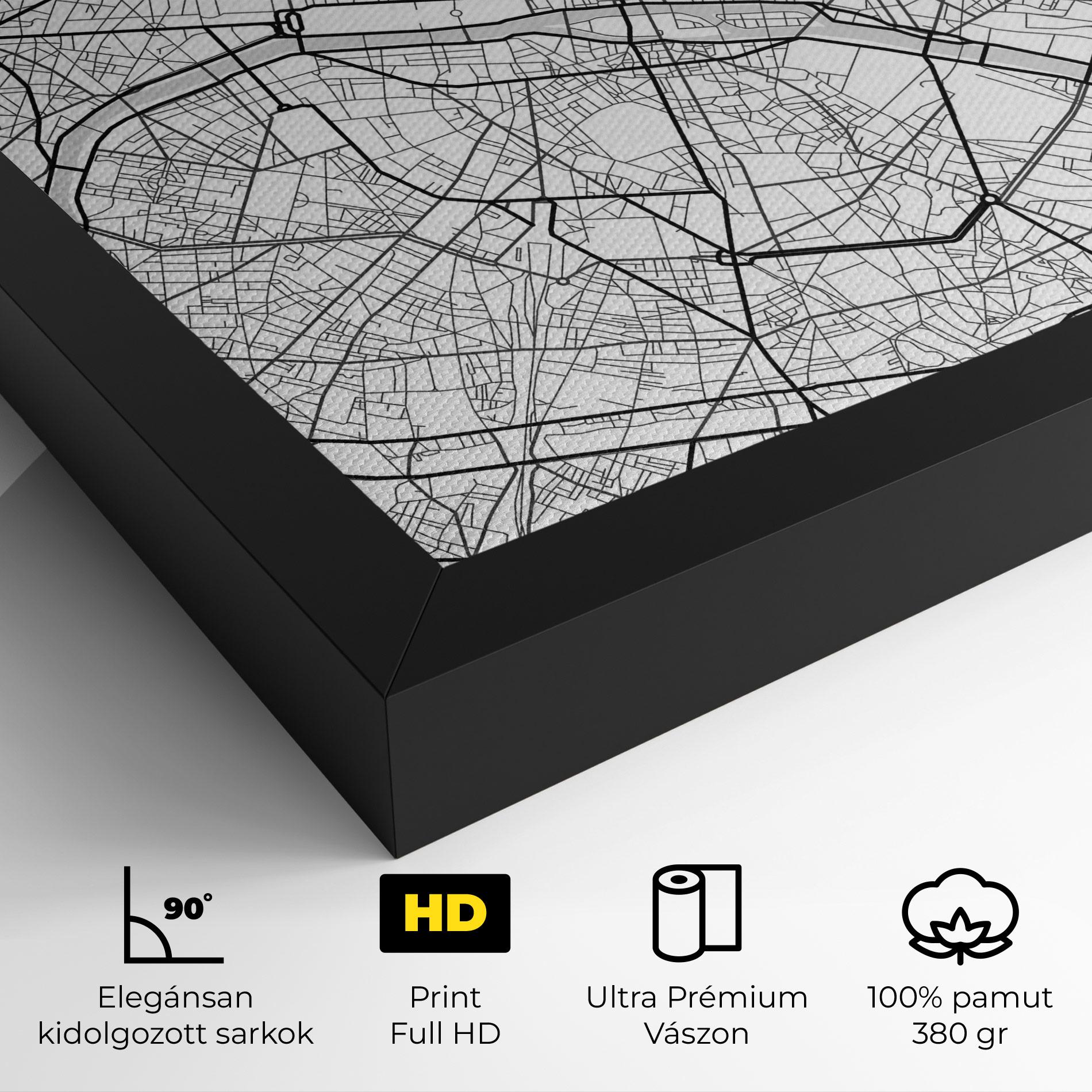 Vászonkép City Black Line mockup 4