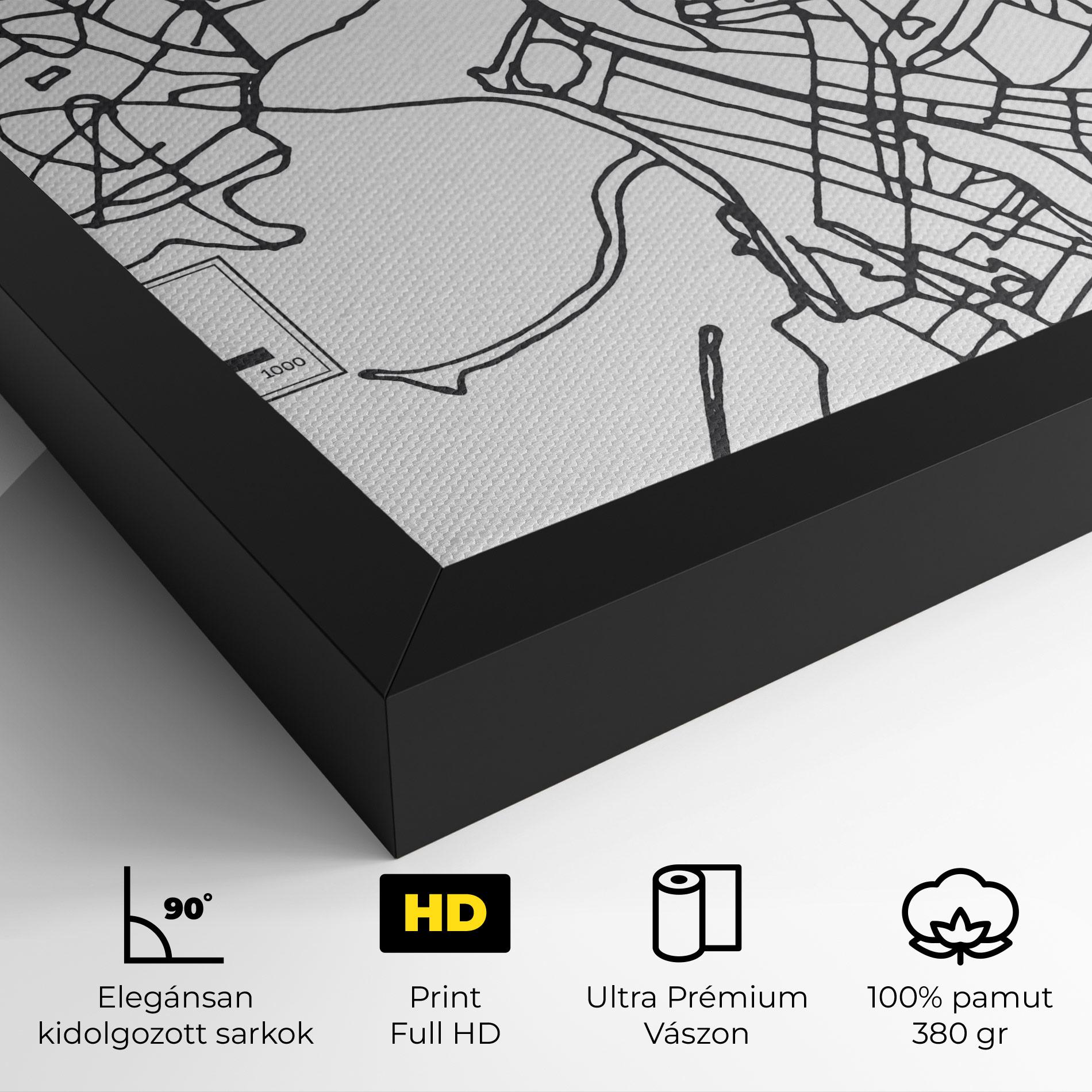 Vászonkép Kazan Map mockup 4