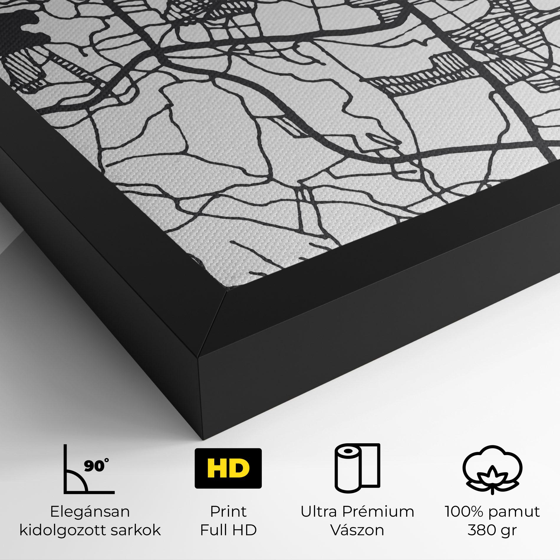 Vászonkép Tasikmalaya Map mockup 4