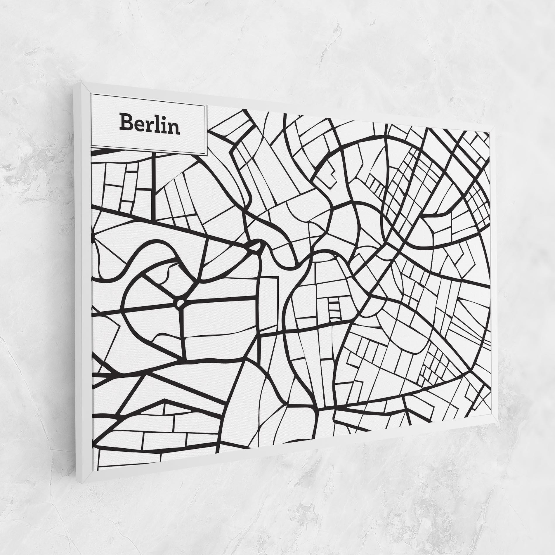 Vászonkép Berlin Map mockup 1