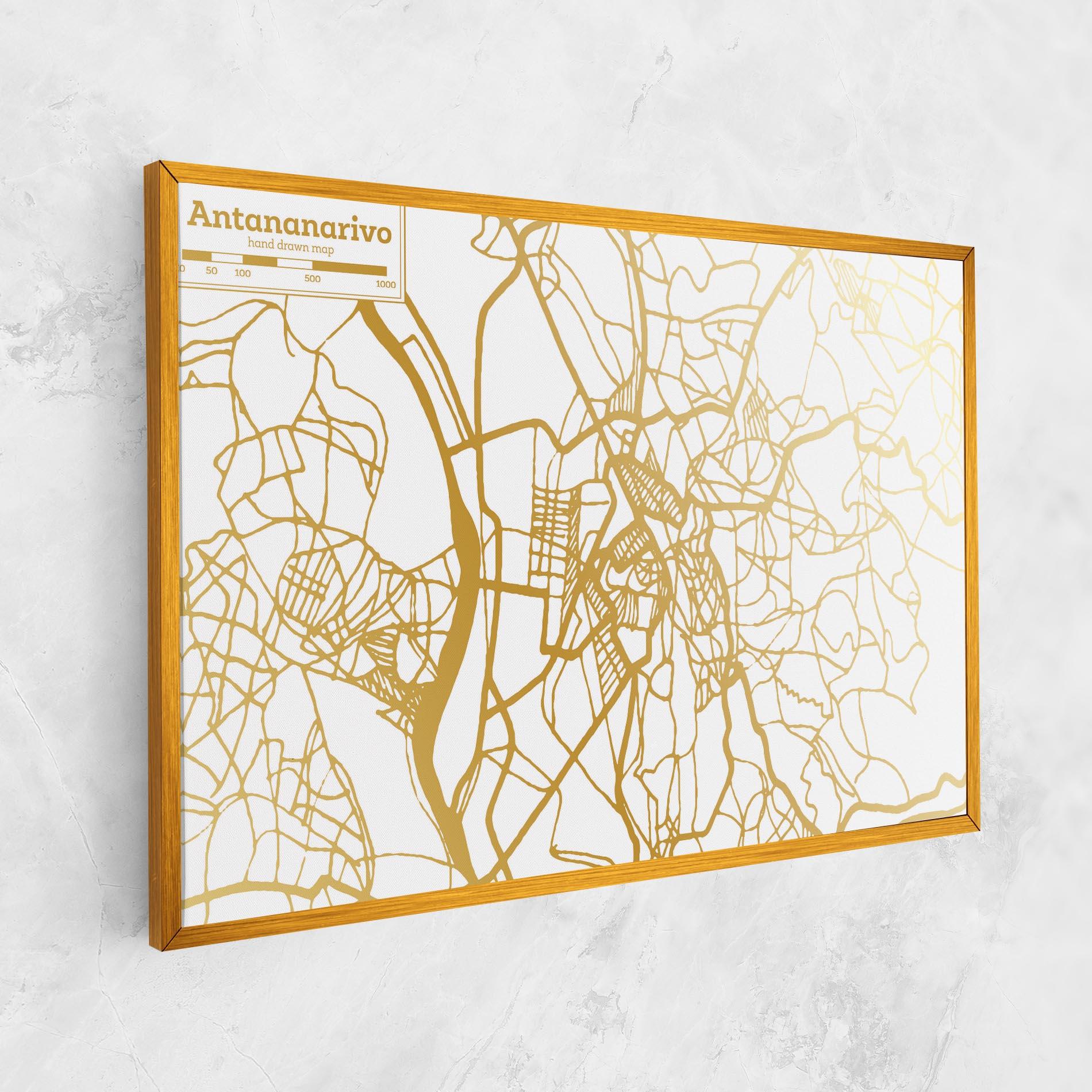 Vászonkép Antananarivo Map mockup 1