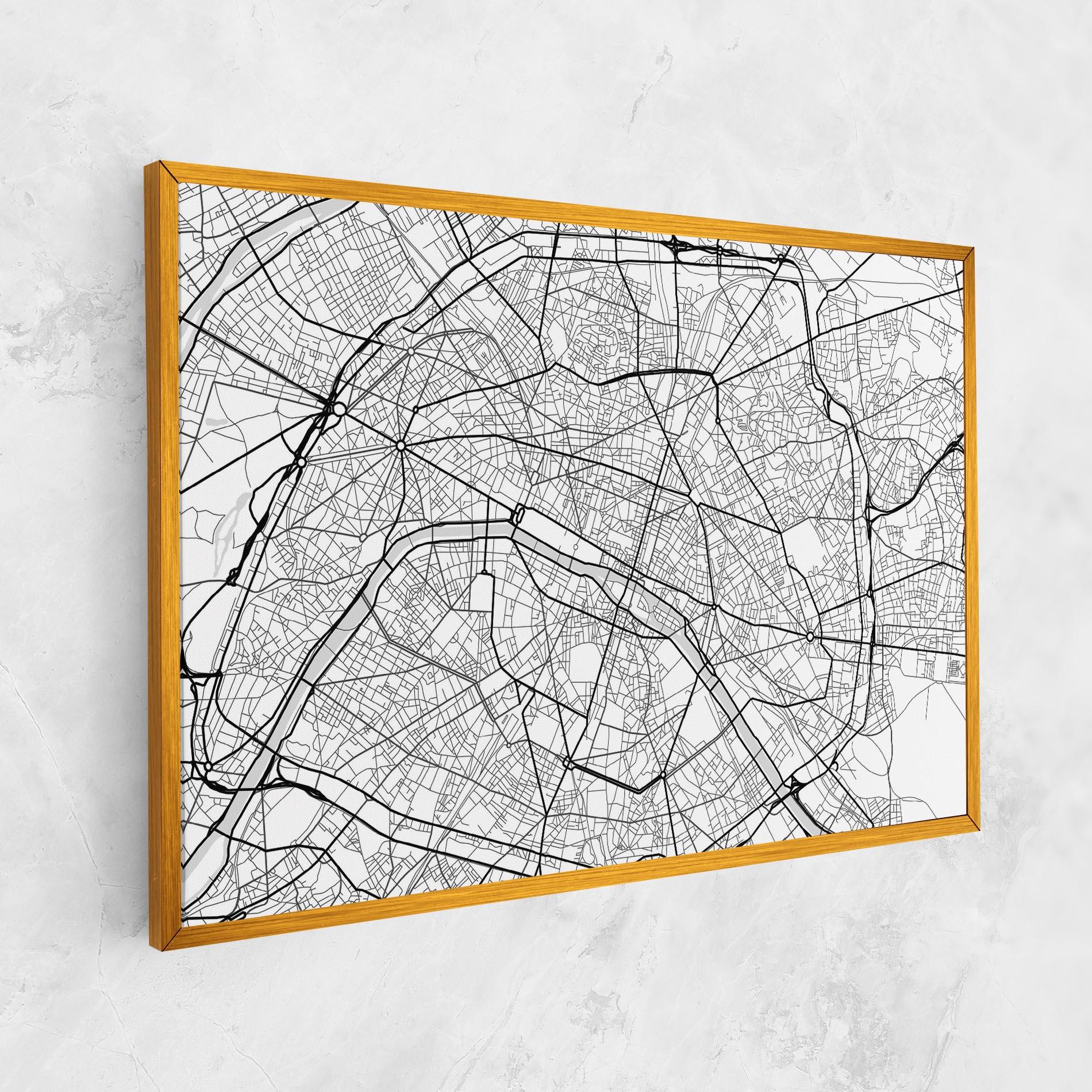 Vászonkép City Black Line mockup 1