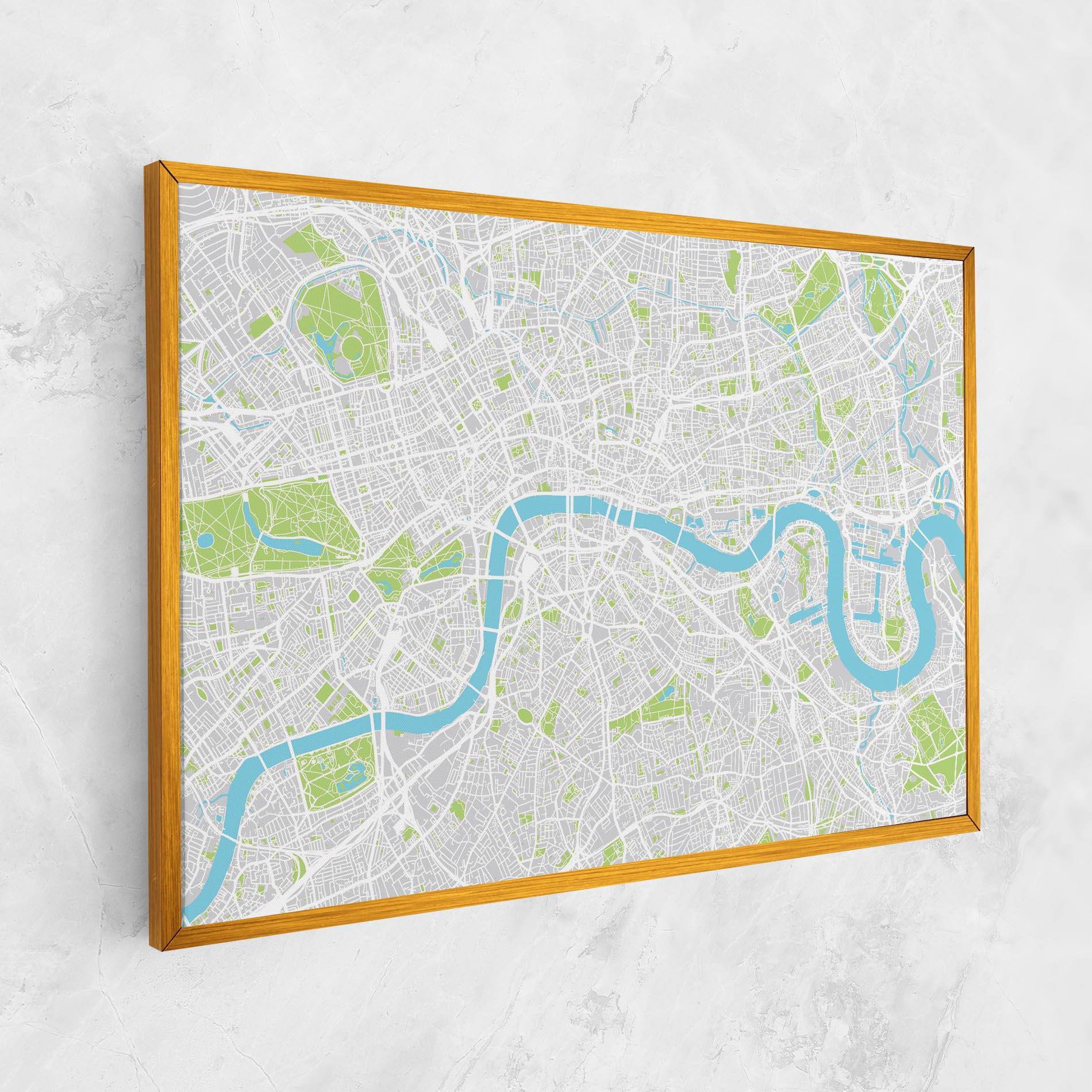 Vászonkép City Color Map mockup 1