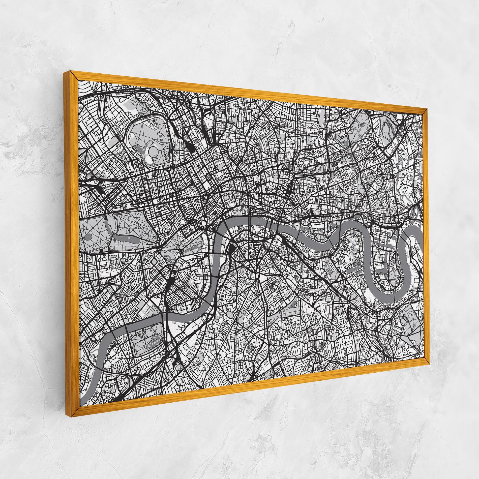 Vászonkép City Map mockup 1