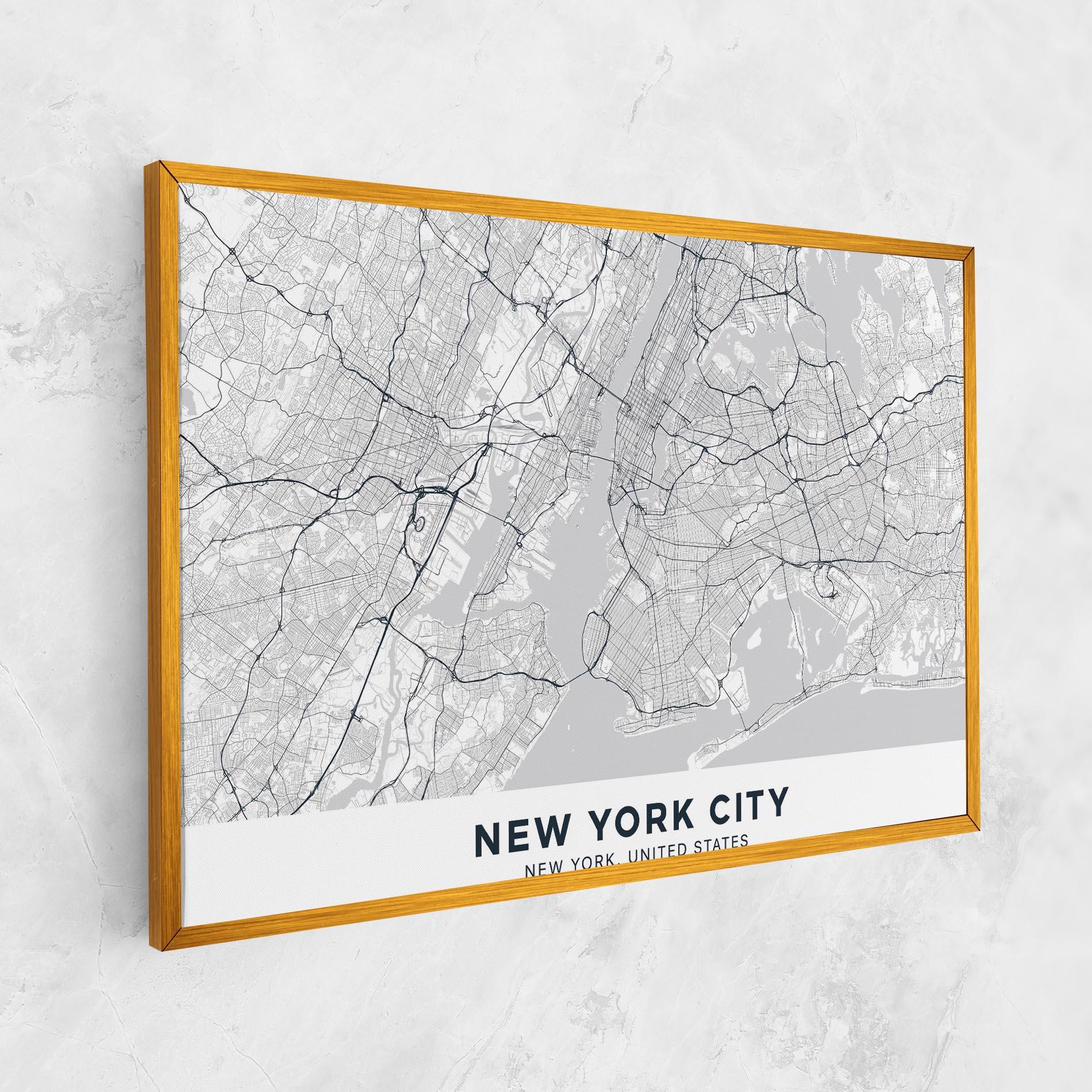 Vászonkép New York Map mockup 1