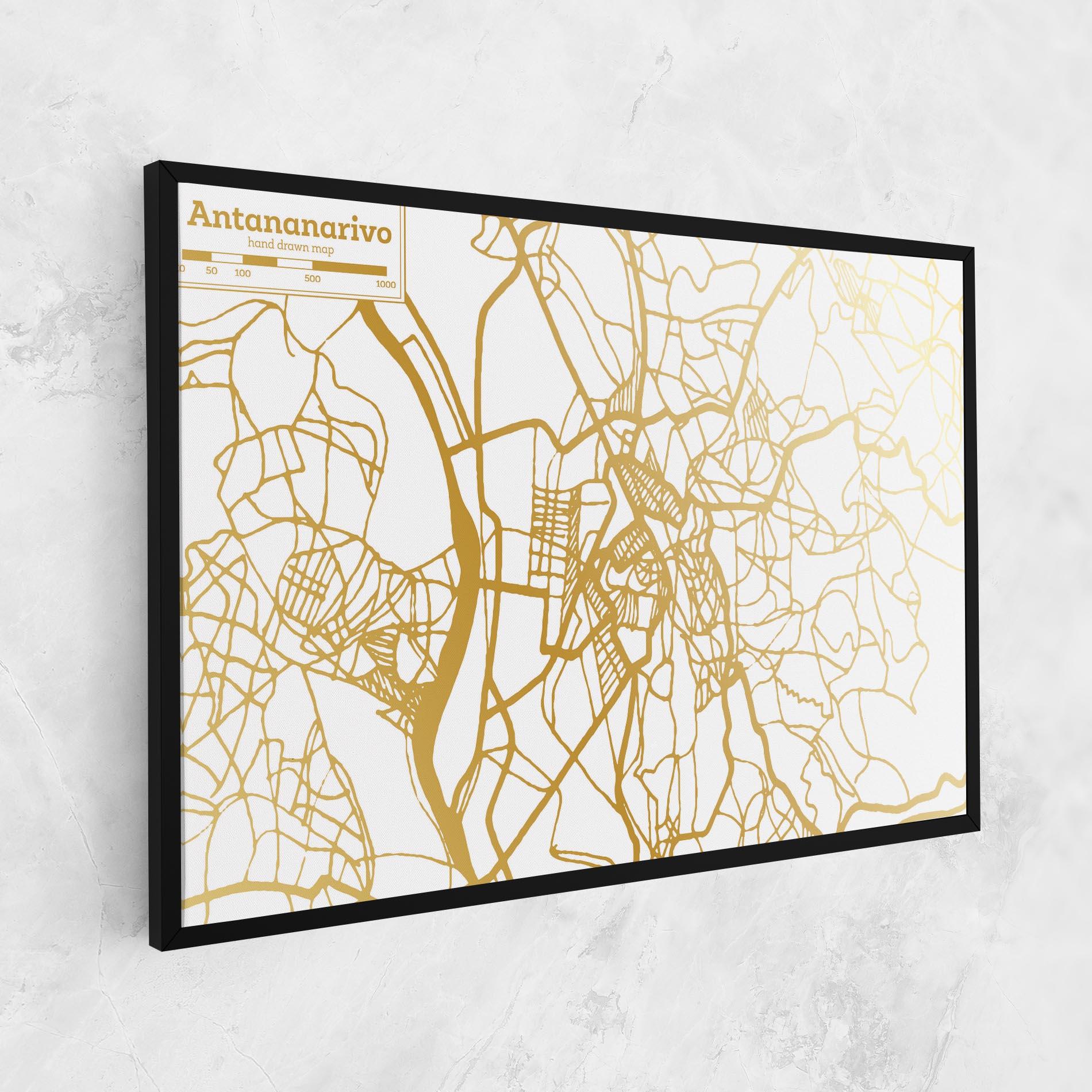 Vászonkép Antananarivo Map mockup 1