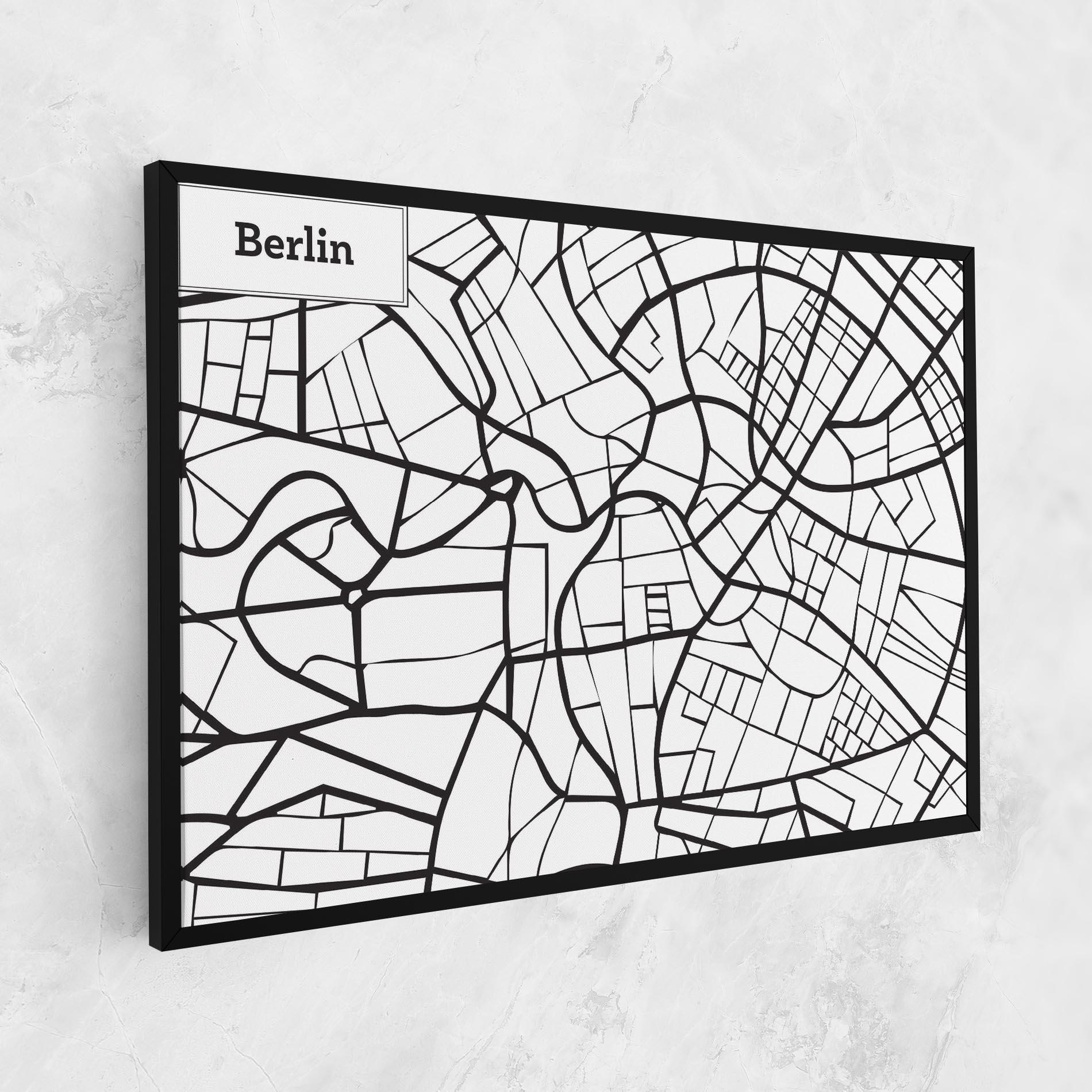 Vászonkép Berlin Map mockup 1