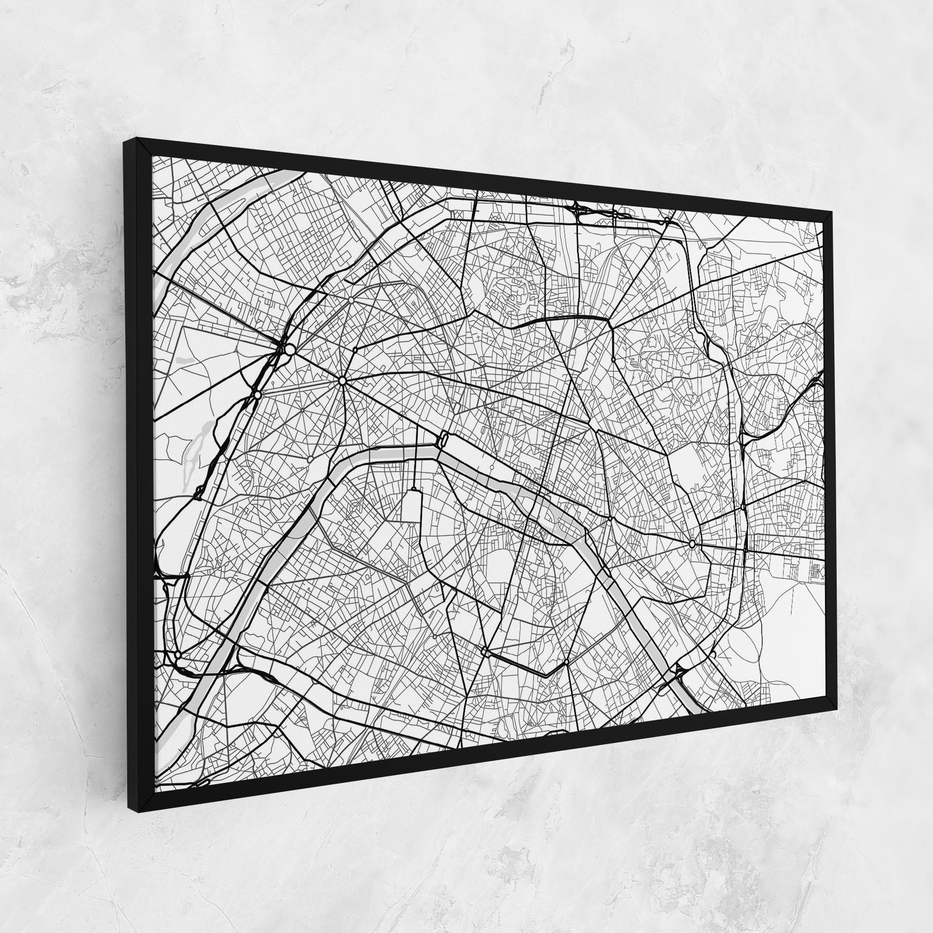 Vászonkép City Black Line mockup 1