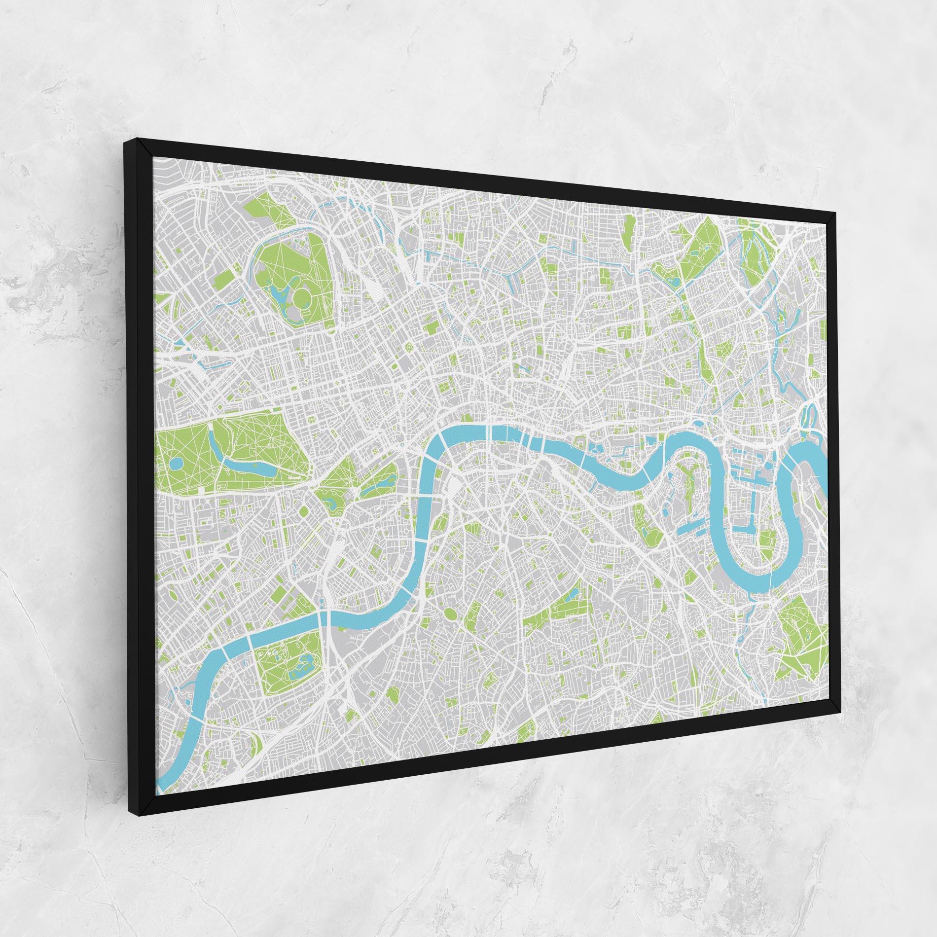 Vászonkép City Color Map mockup 1