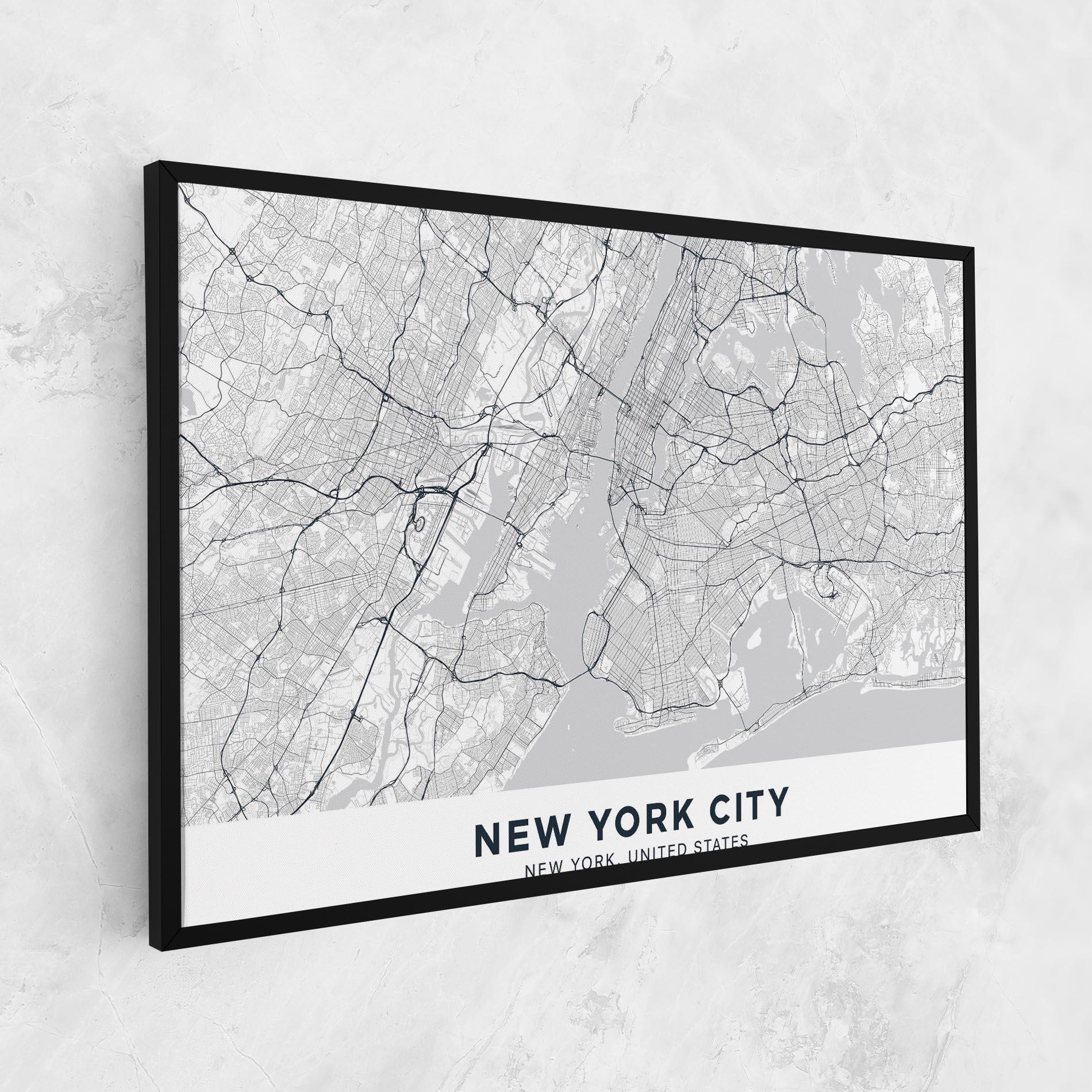 Vászonkép New York Map mockup 1