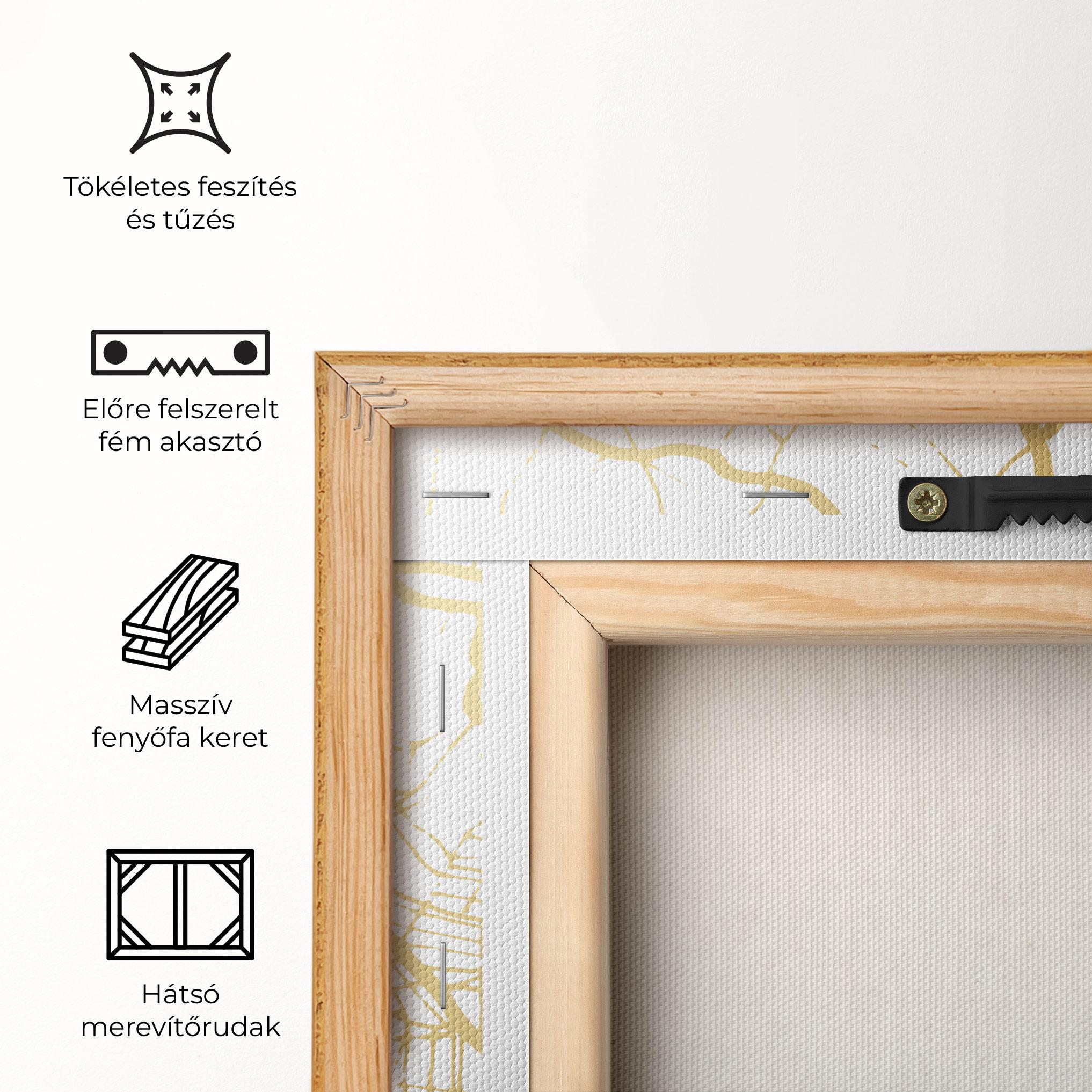 Vászonkép Bilbao Gold Map mockup 5