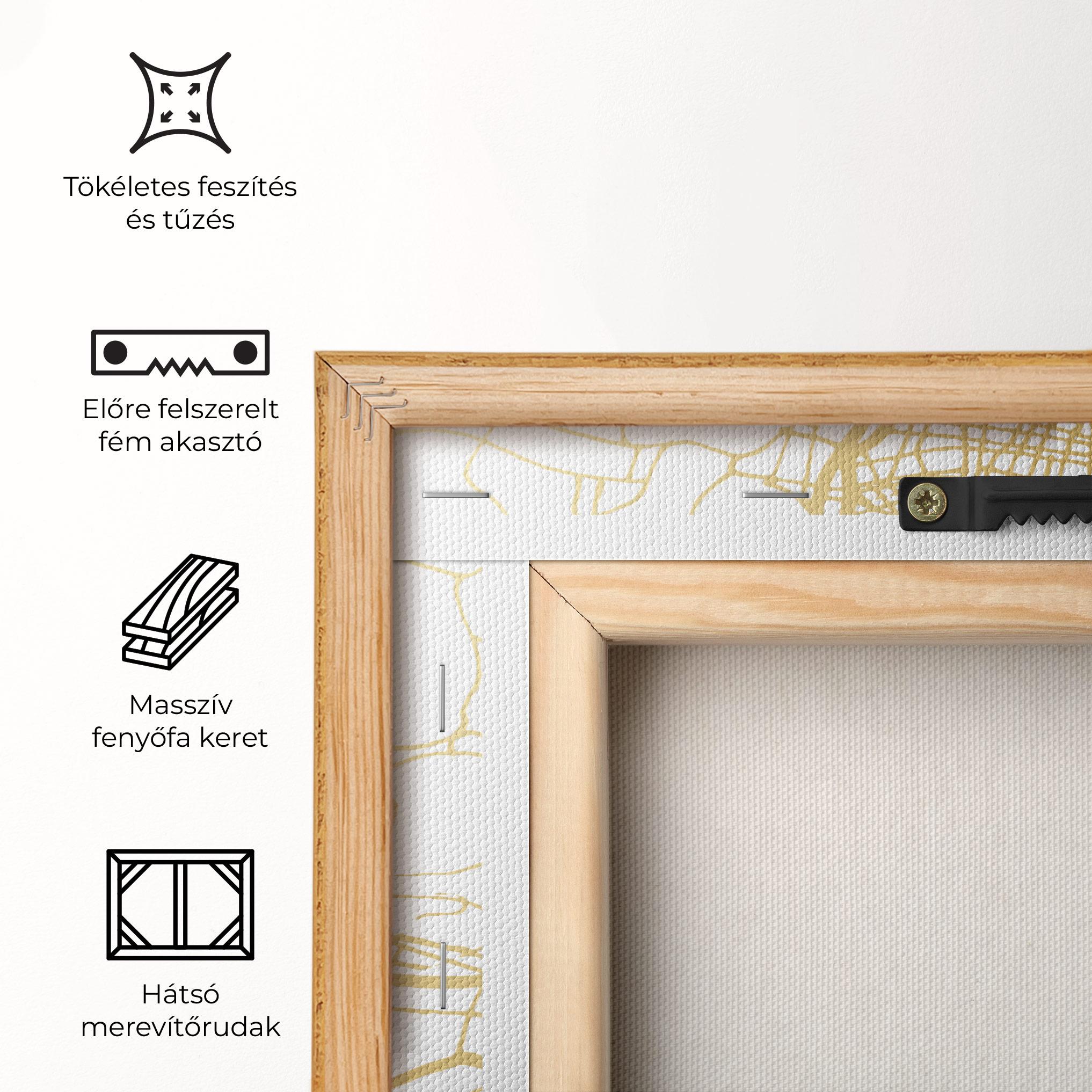 Vászonkép Brescia Gold Map mockup 5