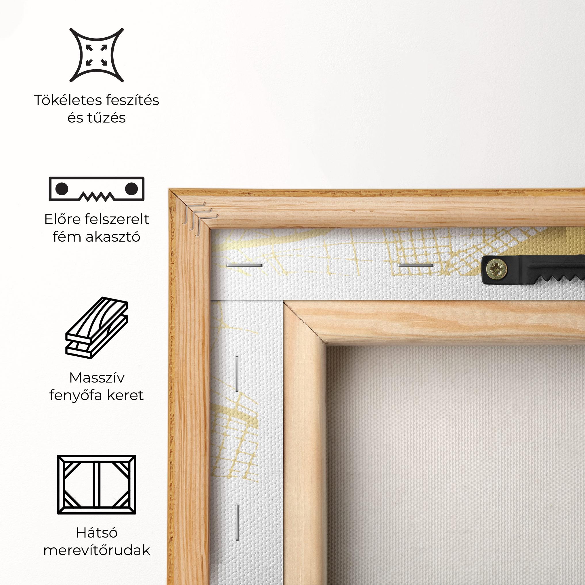 Vászonkép Chalcis Gold Map mockup 5