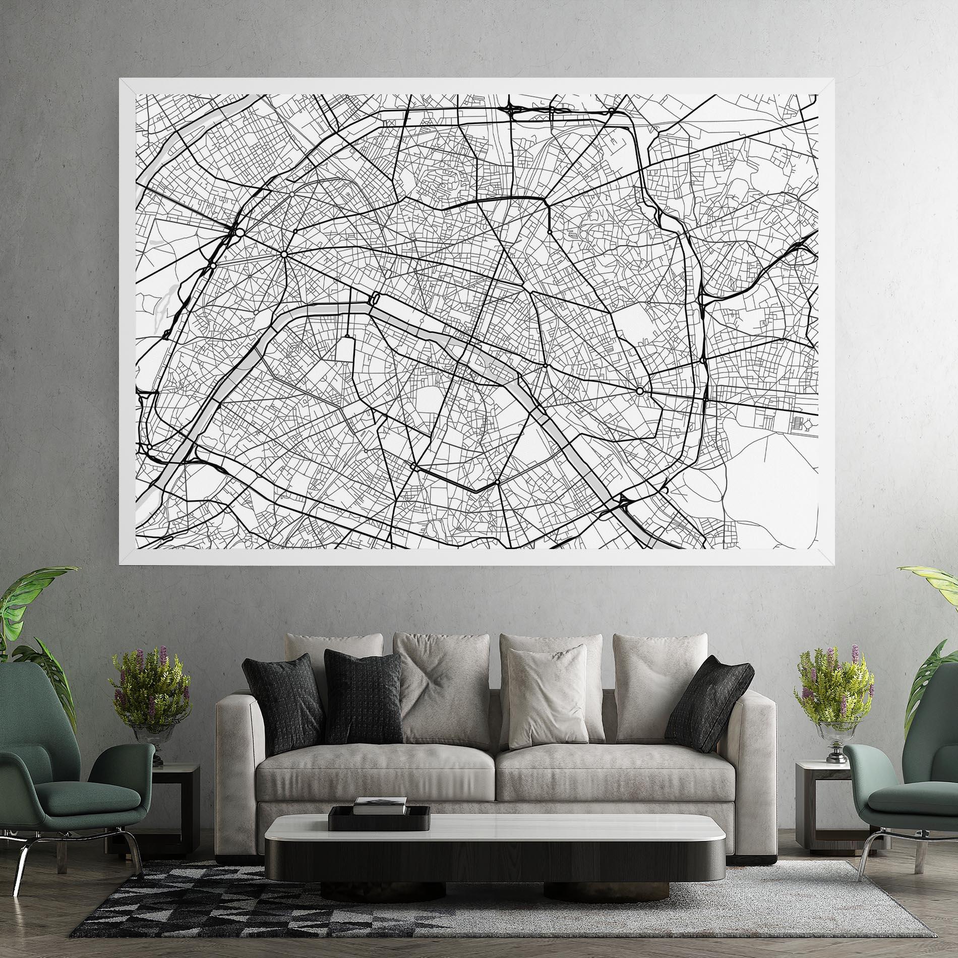 Vászonkép City Black Line mockup 7