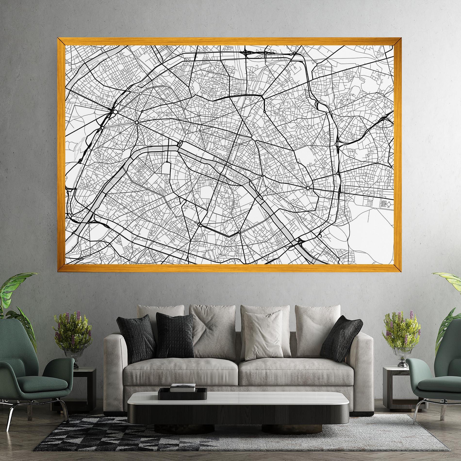 Vászonkép City Black Line mockup 7