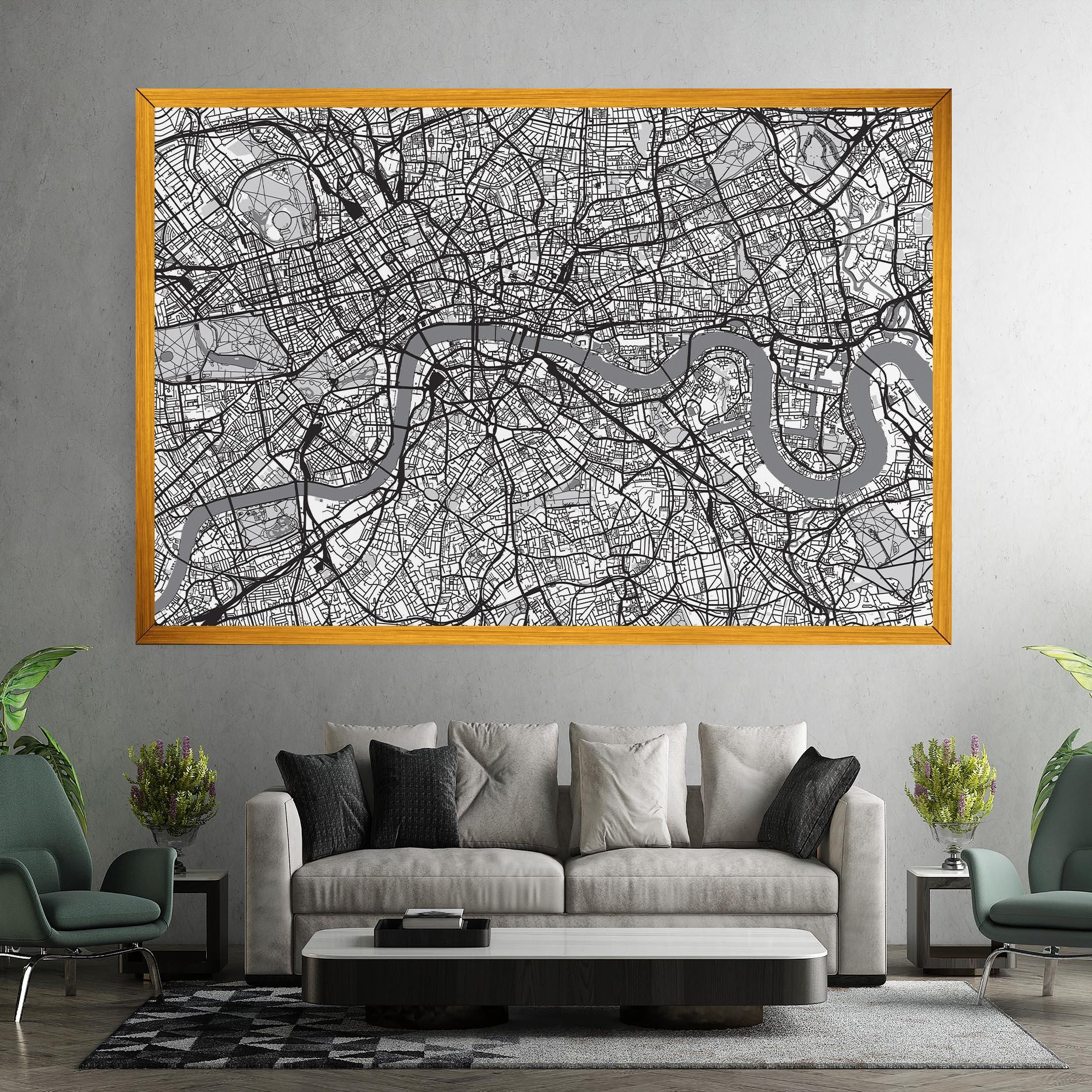 Vászonkép City Map mockup 7