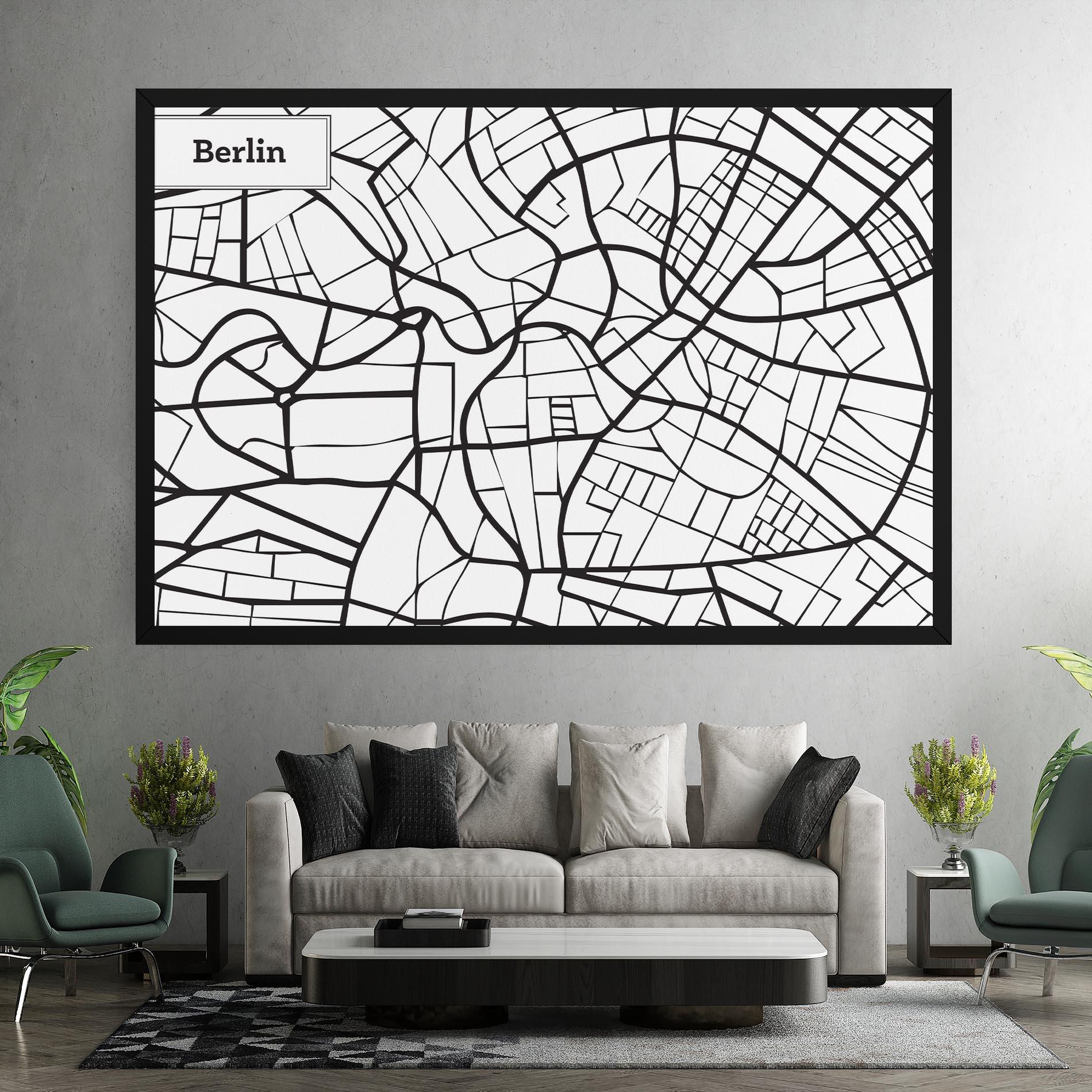 Vászonkép Berlin Map mockup 7