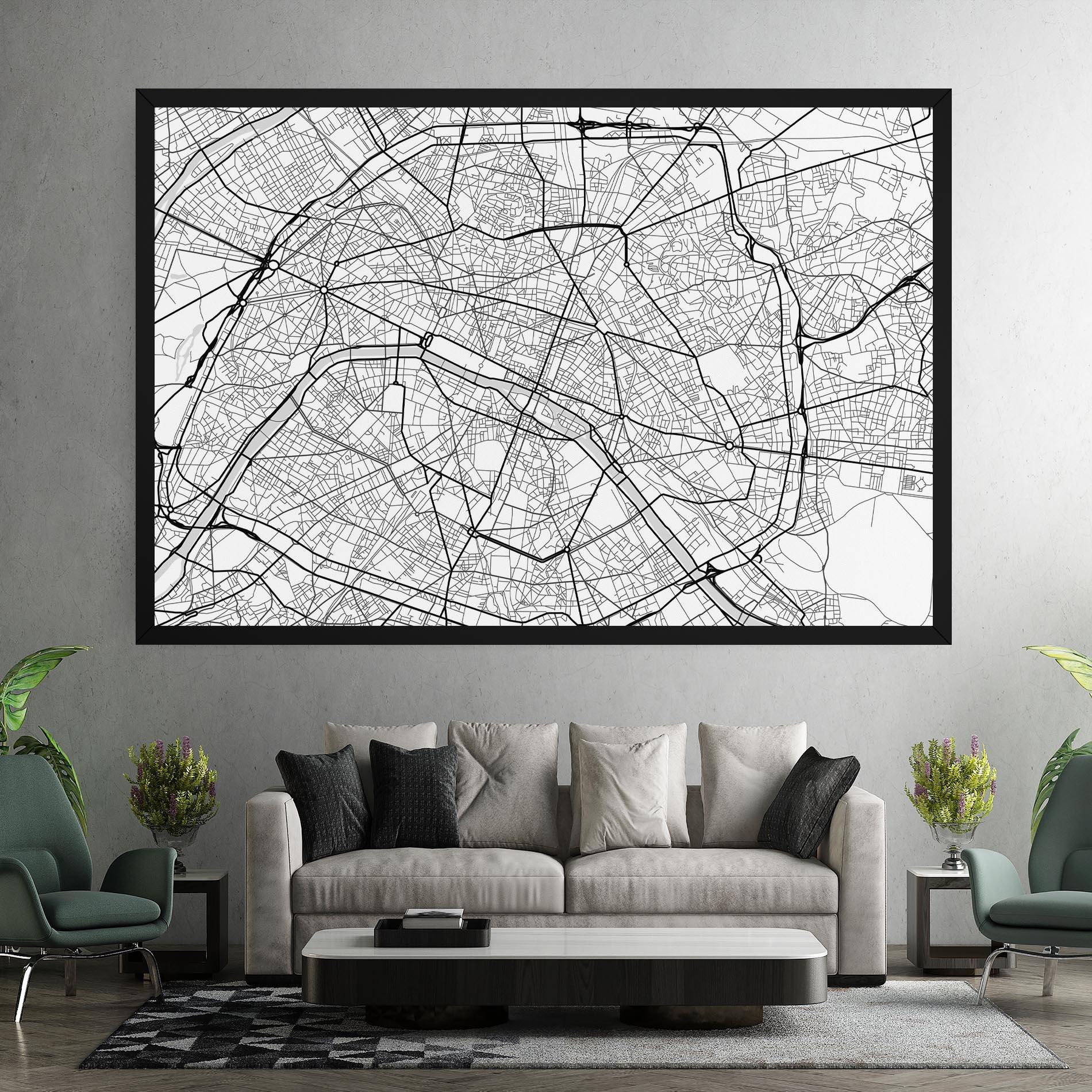 Vászonkép City Black Line mockup 7