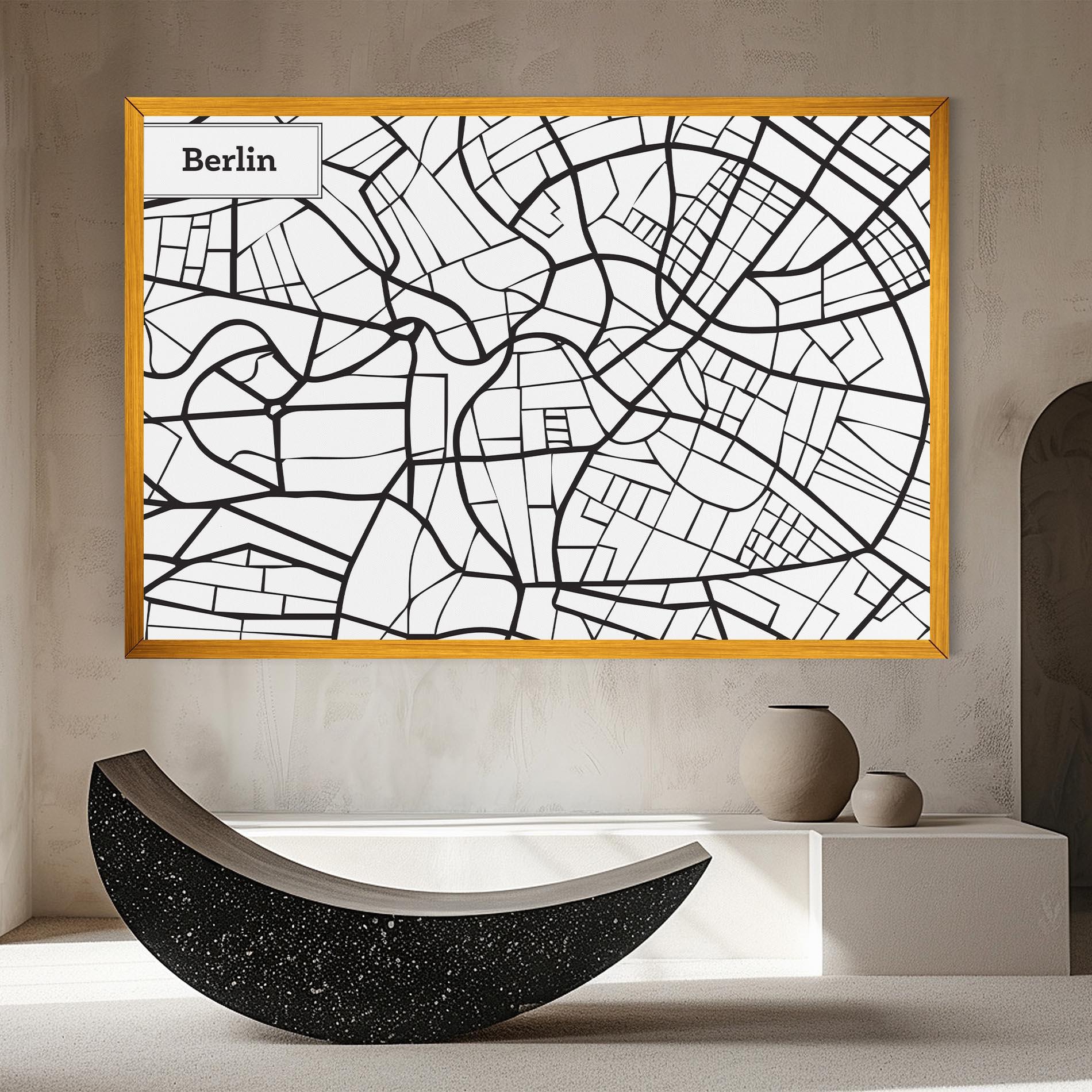 Vászonkép Berlin Map mockup 8