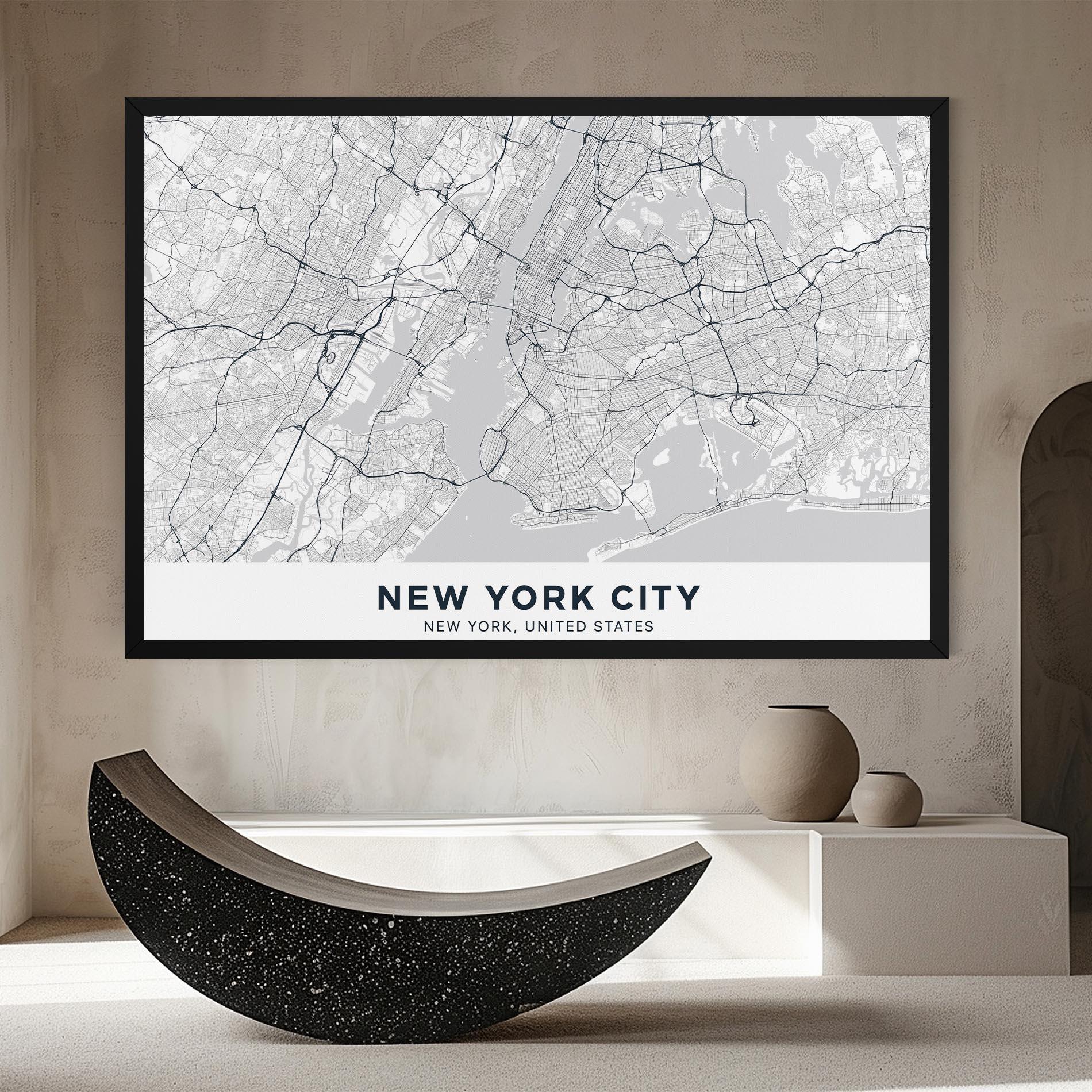 Vászonkép New York Map mockup 8