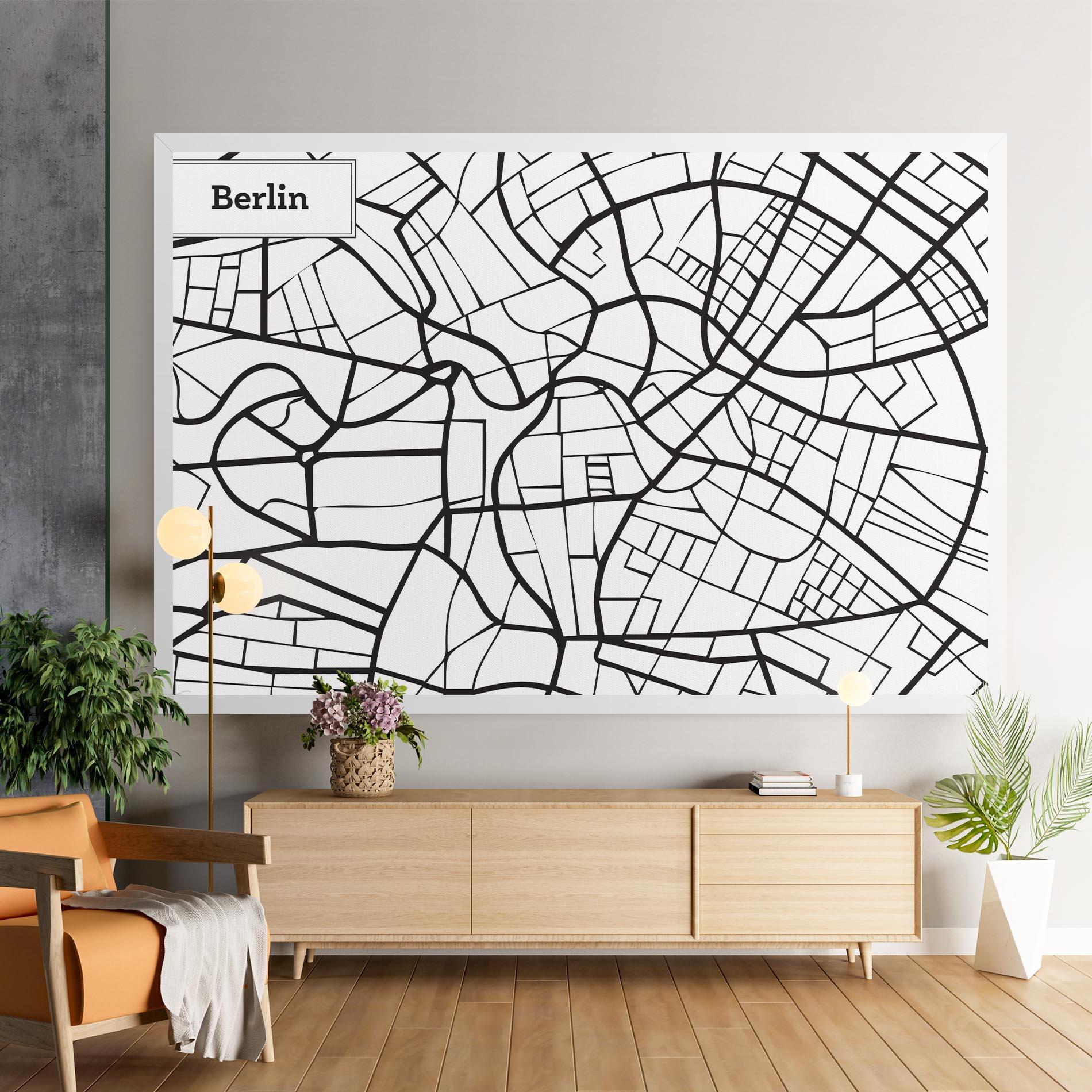 Vászonkép Berlin Map mockup 9