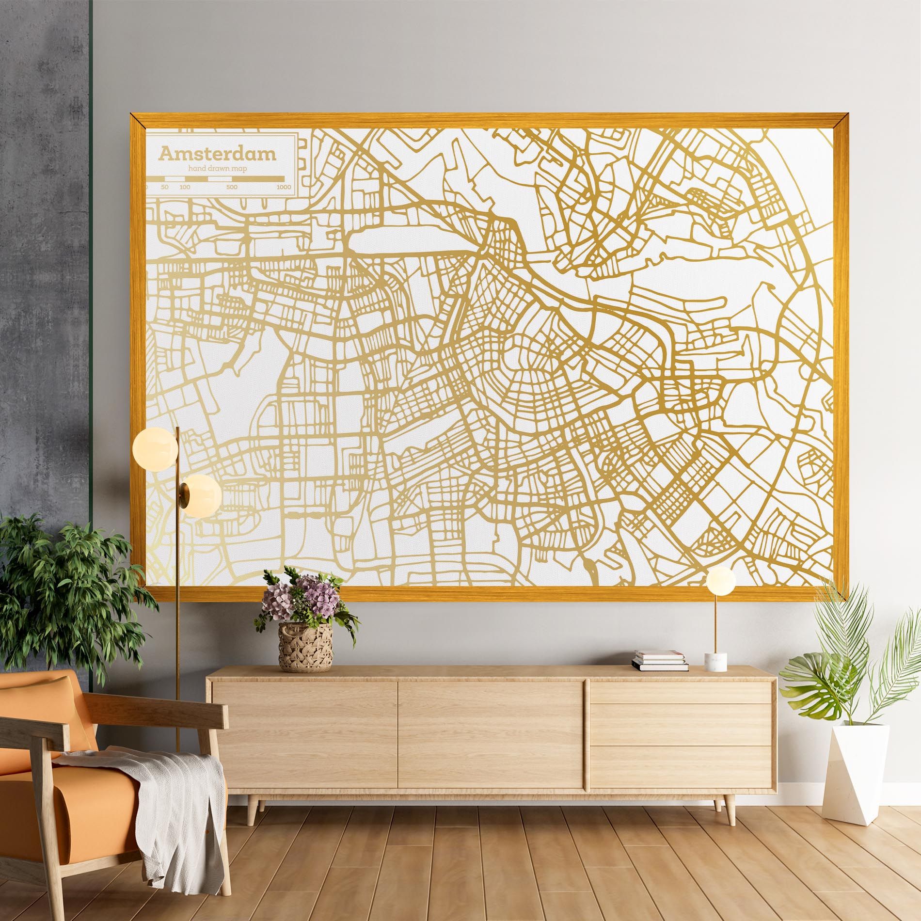 Amsterdam Gold Map mockup 9