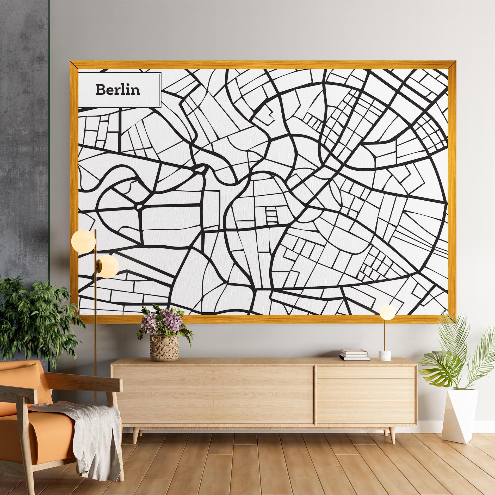 Vászonkép Berlin Map mockup 9