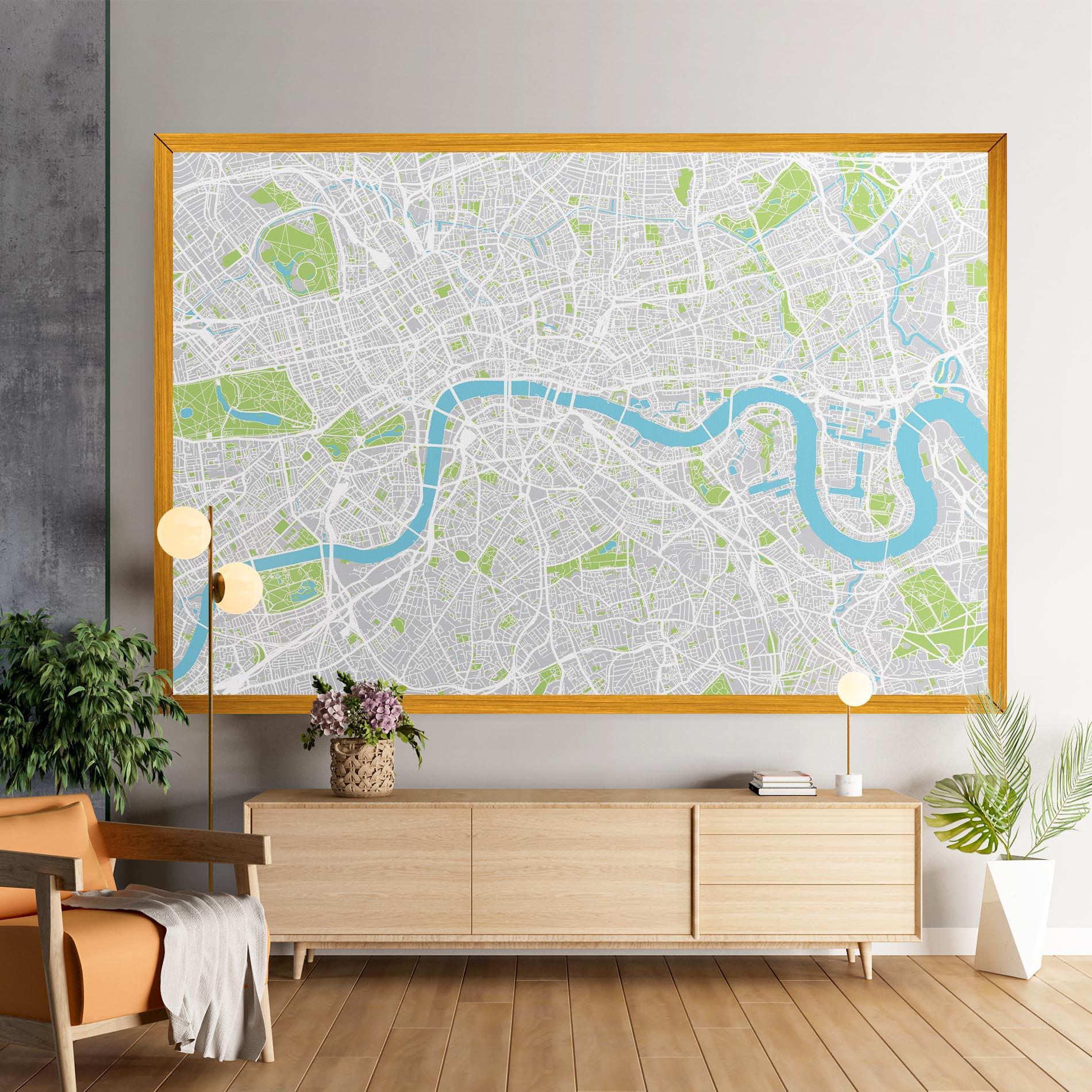 Vászonkép City Color Map mockup 9