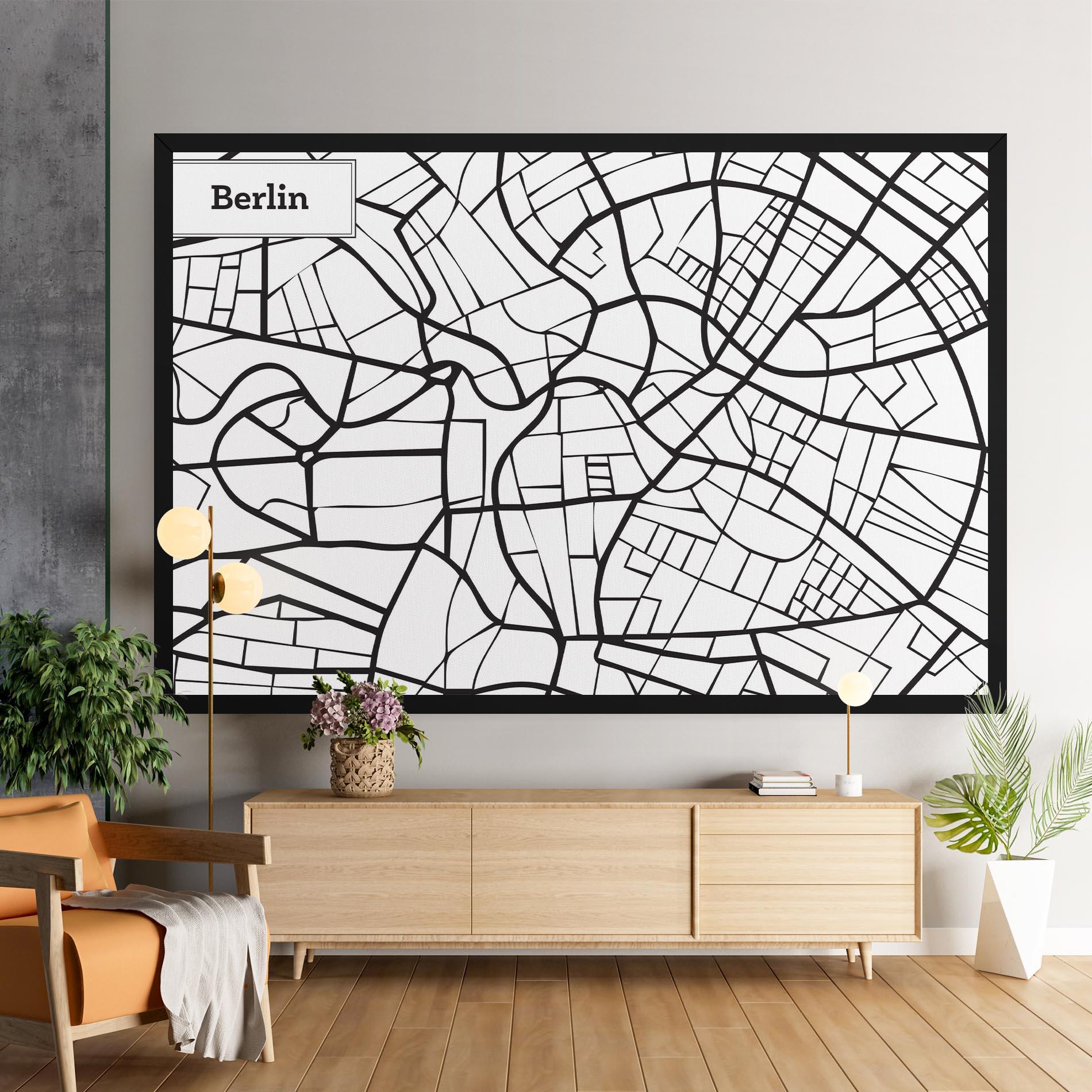 Vászonkép Berlin Map mockup 9