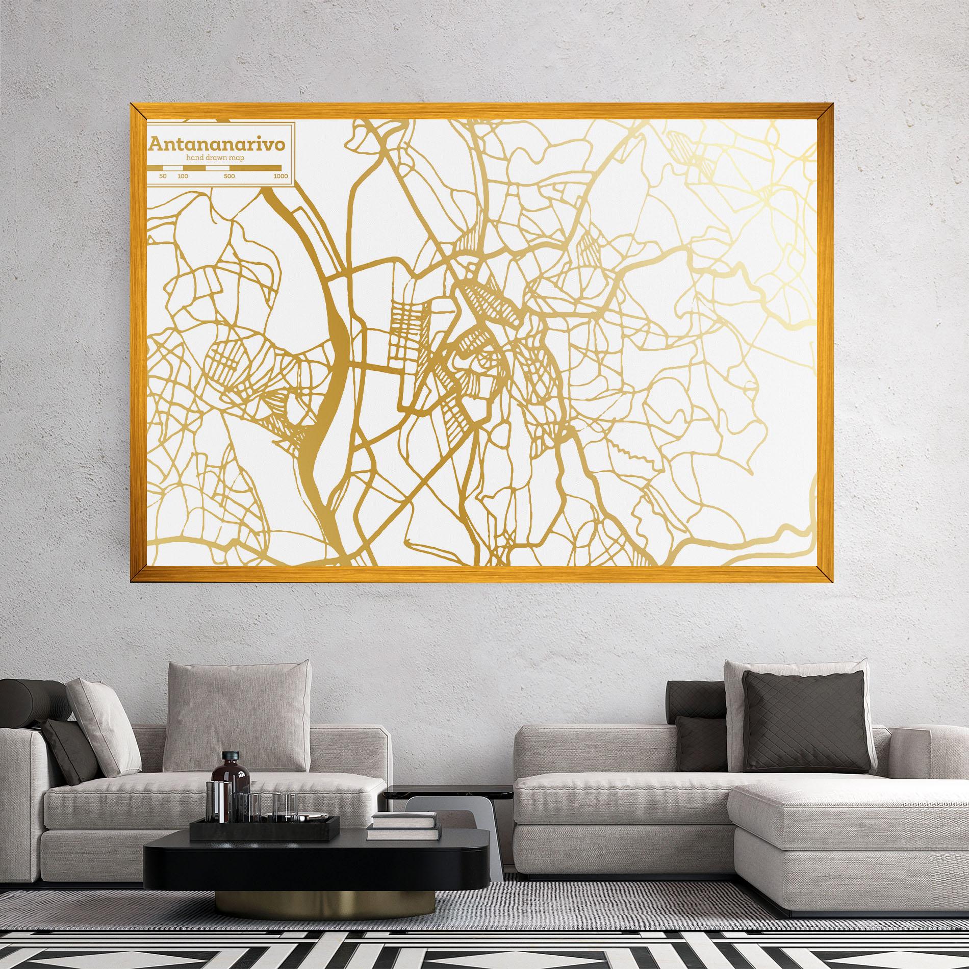 Vászonkép Antananarivo Map mockup 2