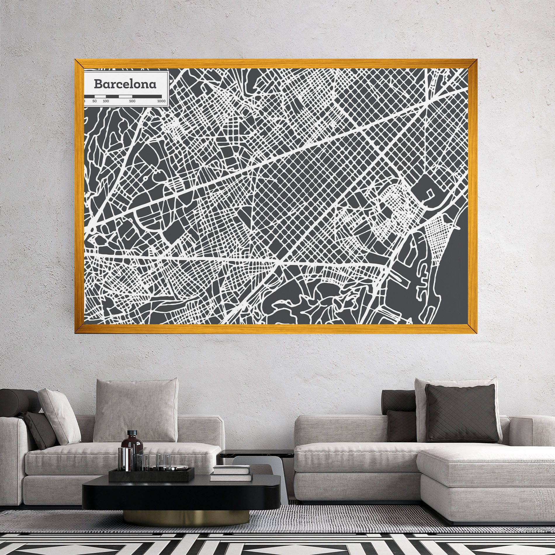 Barcelona Map mockup 2