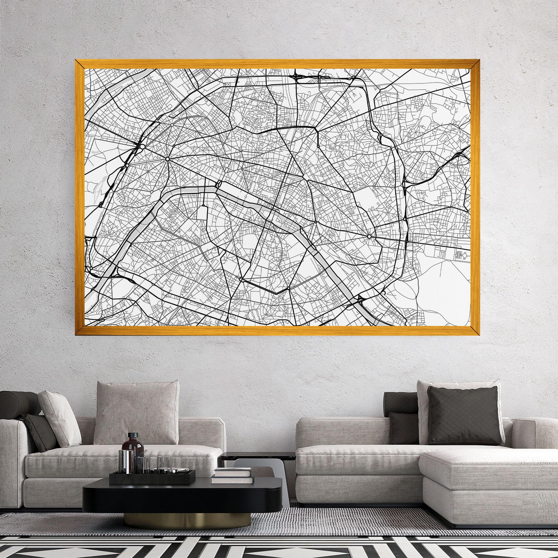 Vászonkép City Black Line mockup 2