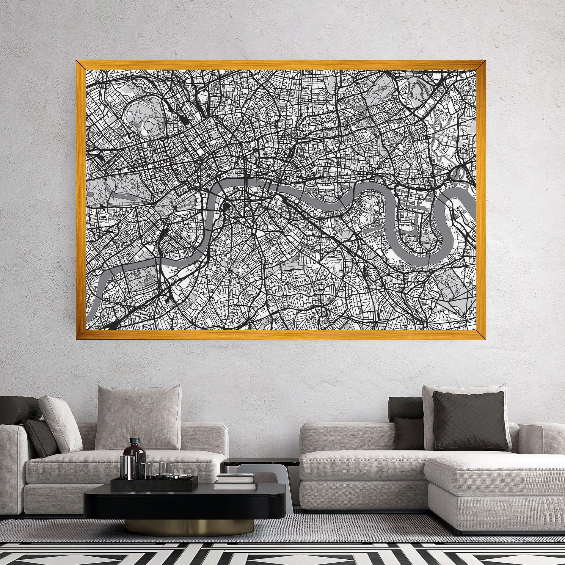 Vászonkép City Map mockup 2