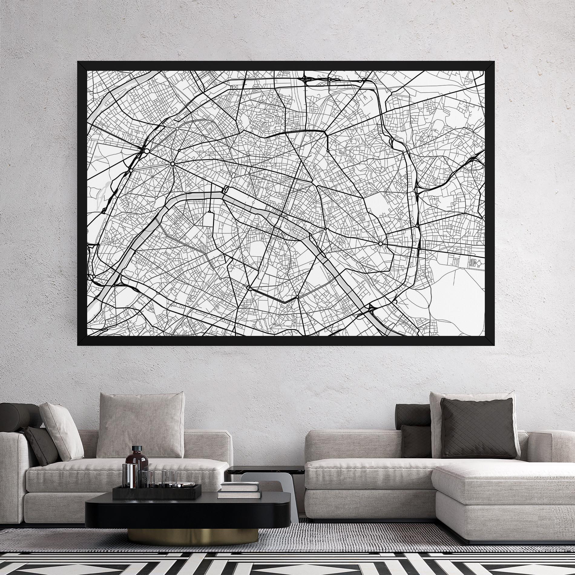 Vászonkép City Black Line mockup 2